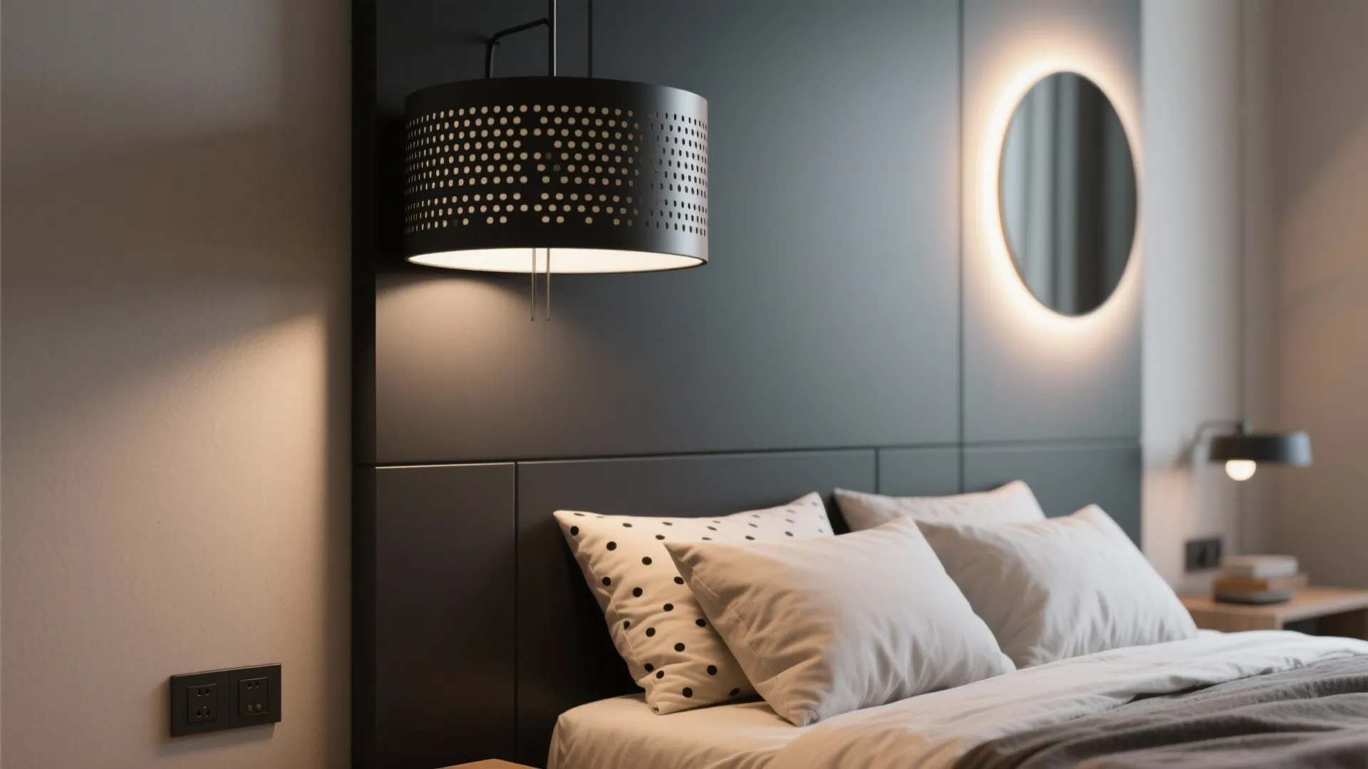 Metal shades with cutouts: focused light, sculptural interest