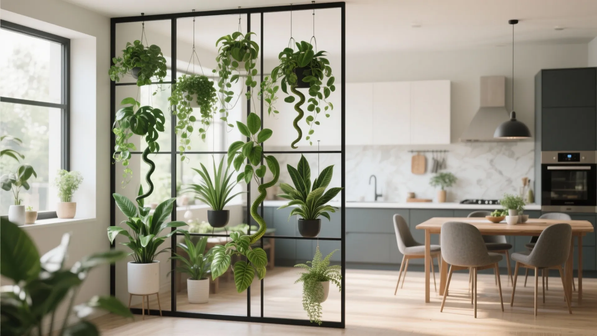 Metal Frame with Plants