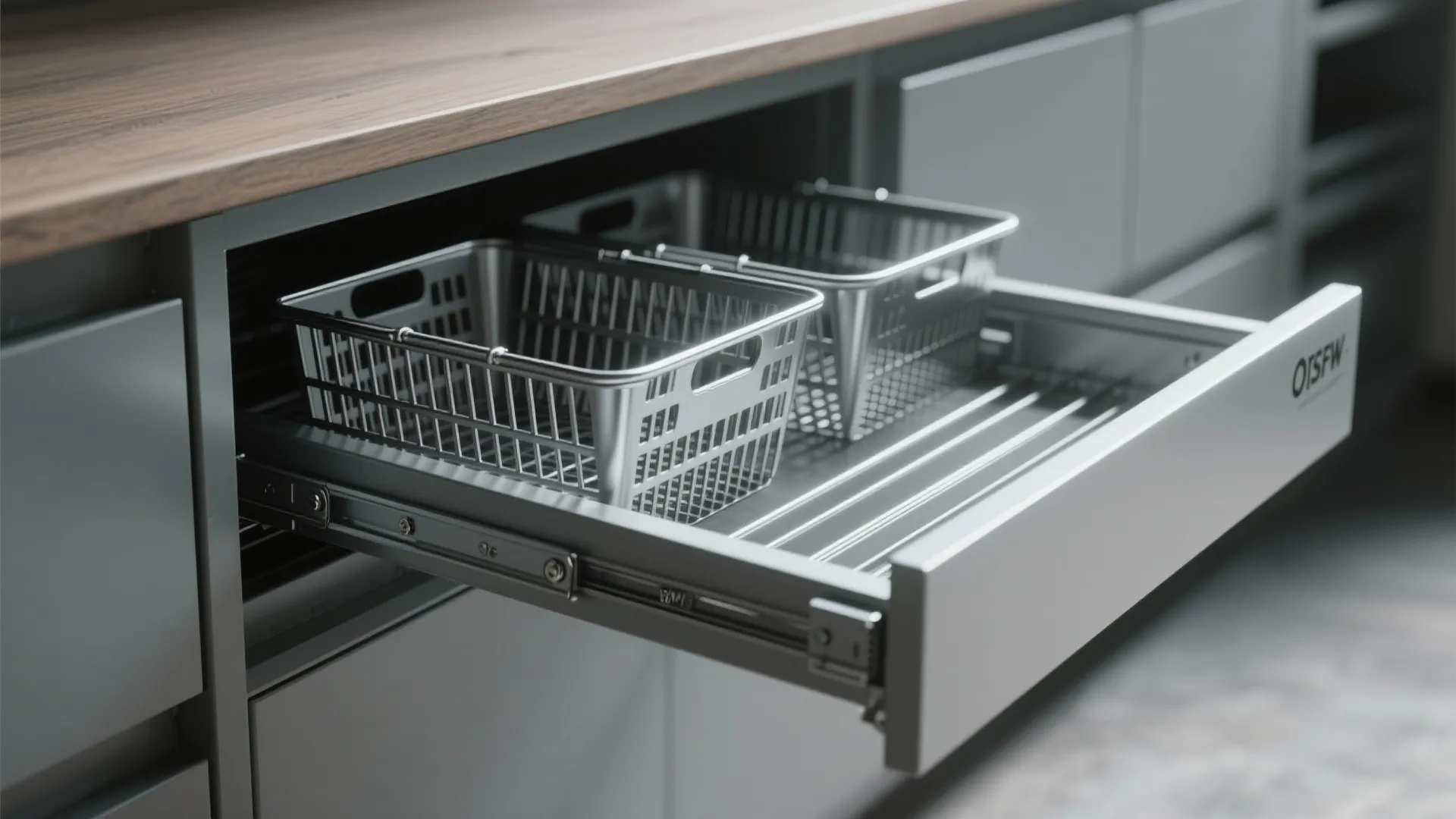 4. Pull-Out Basket Frames with Divider Rails
