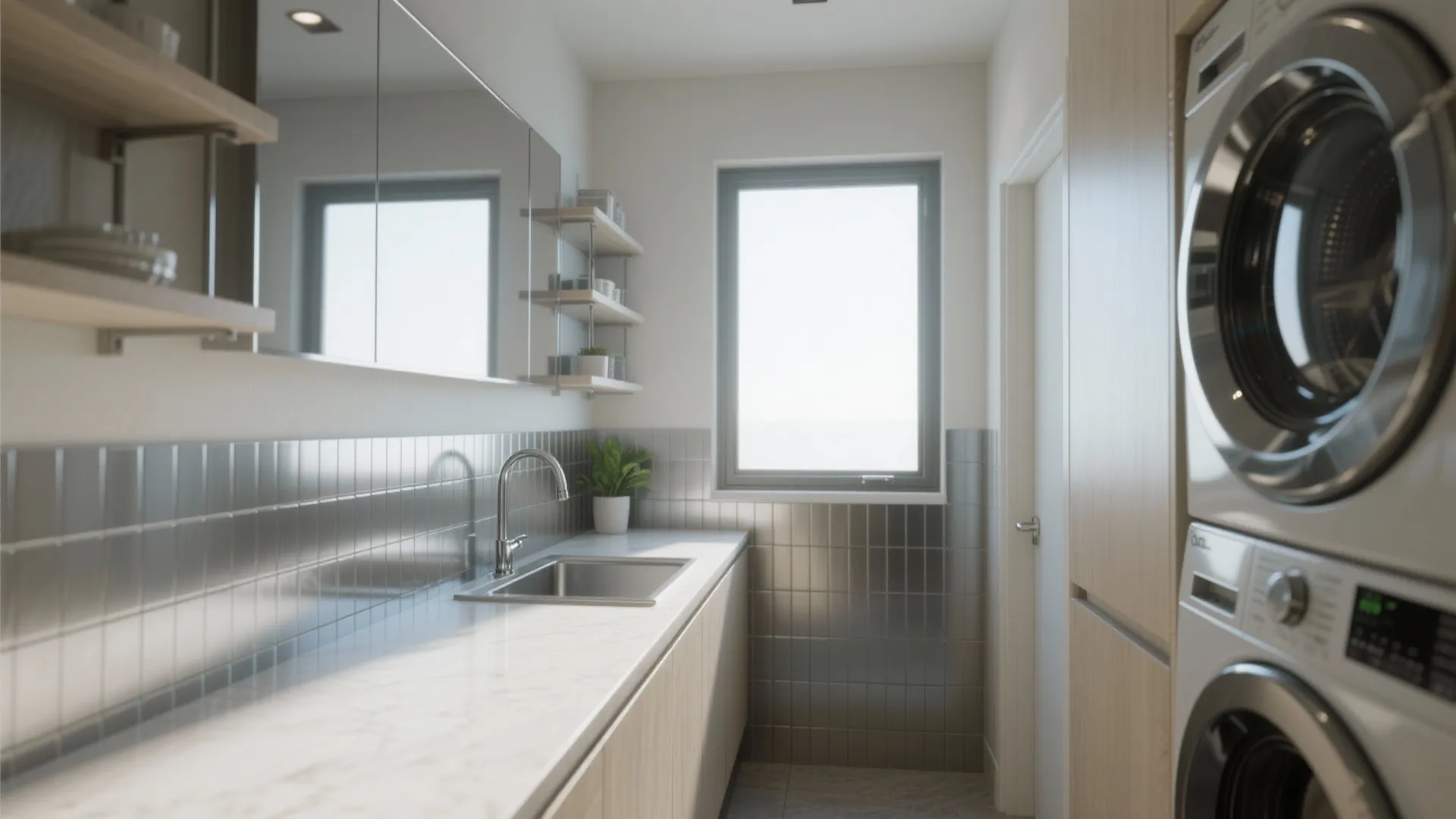 4. Glass, mirror, or metal for brightness and reflectivity