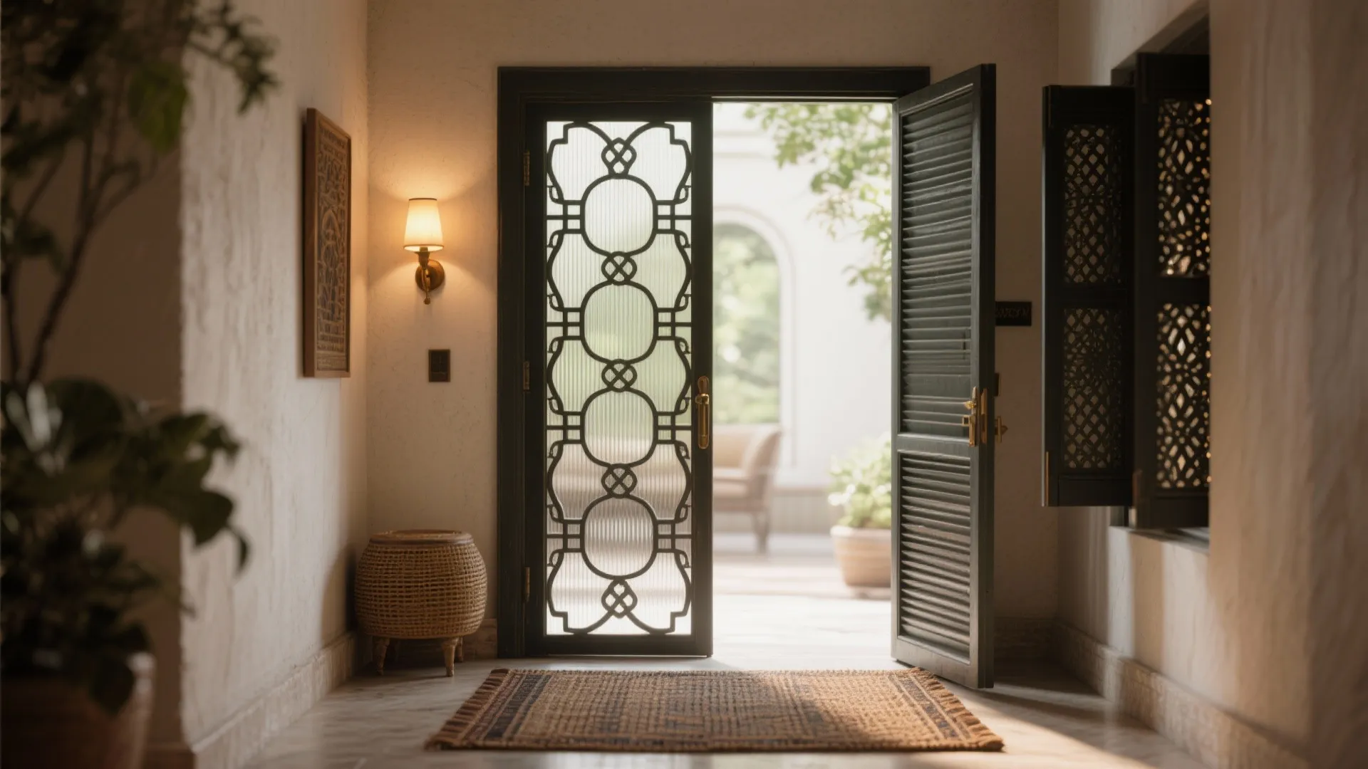 Metal-and-Glass Jali for Light and Privacy