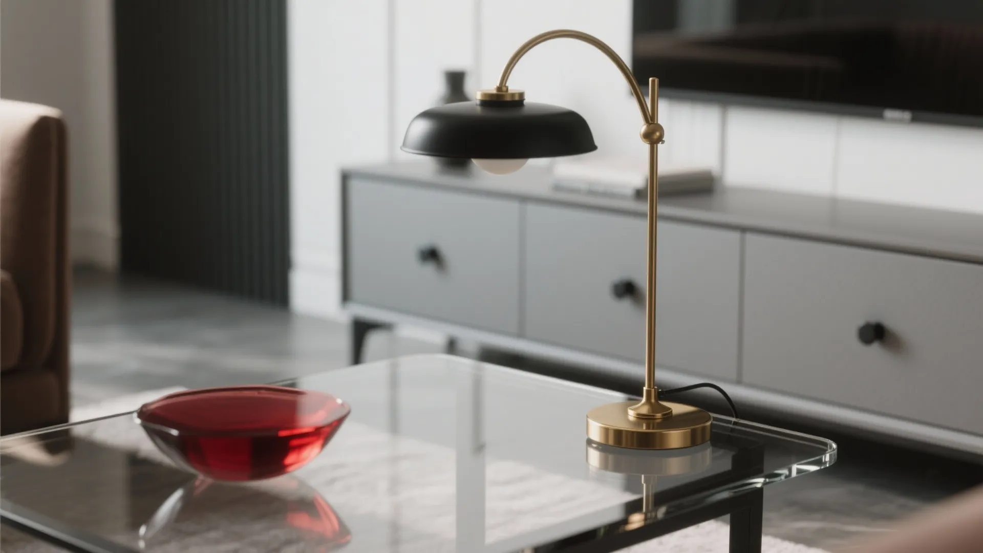 3. Introduce metallics and glass to lift the palette