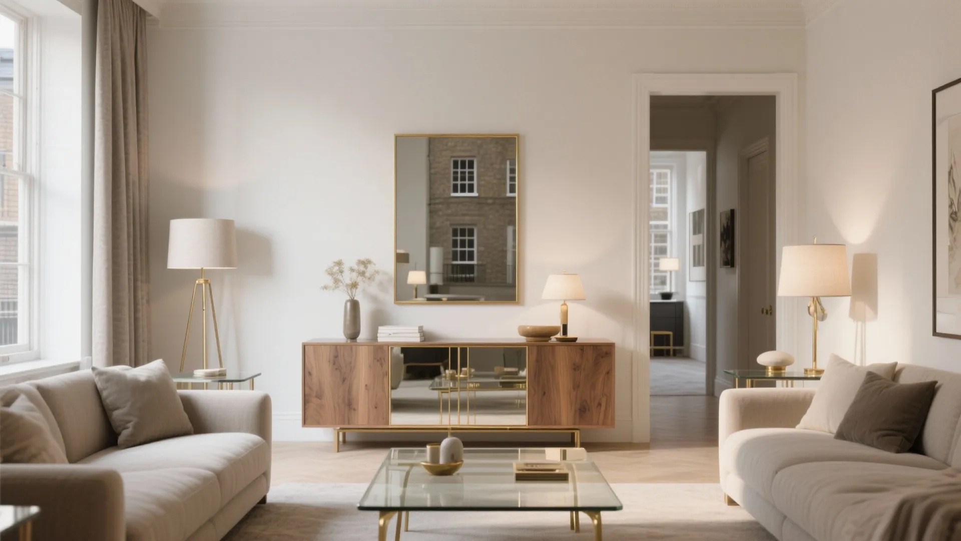 Metal Accents and Glass That Lighten the Load