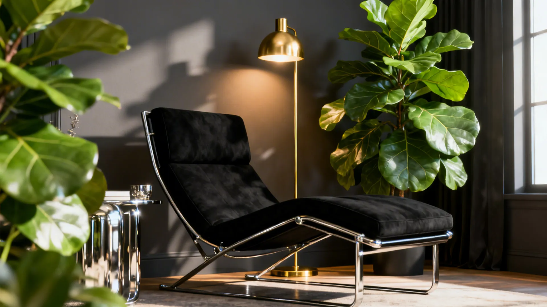 5. Introduce metallics and greenery for contrast