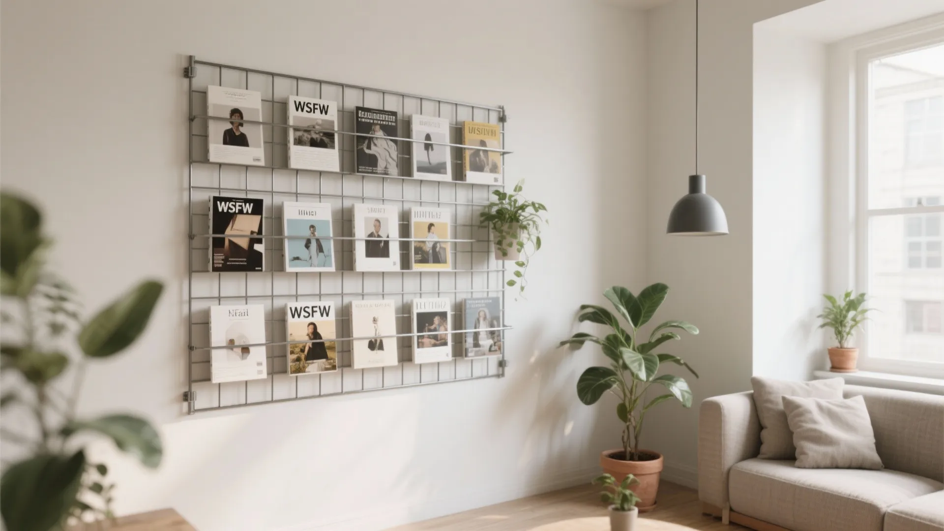 Minimalist Metal Grid Display