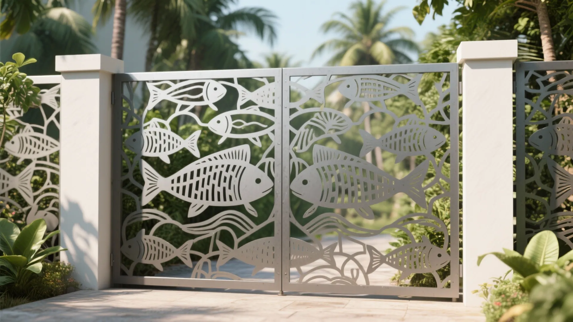 4. Metal Grill with Decorative Pattern