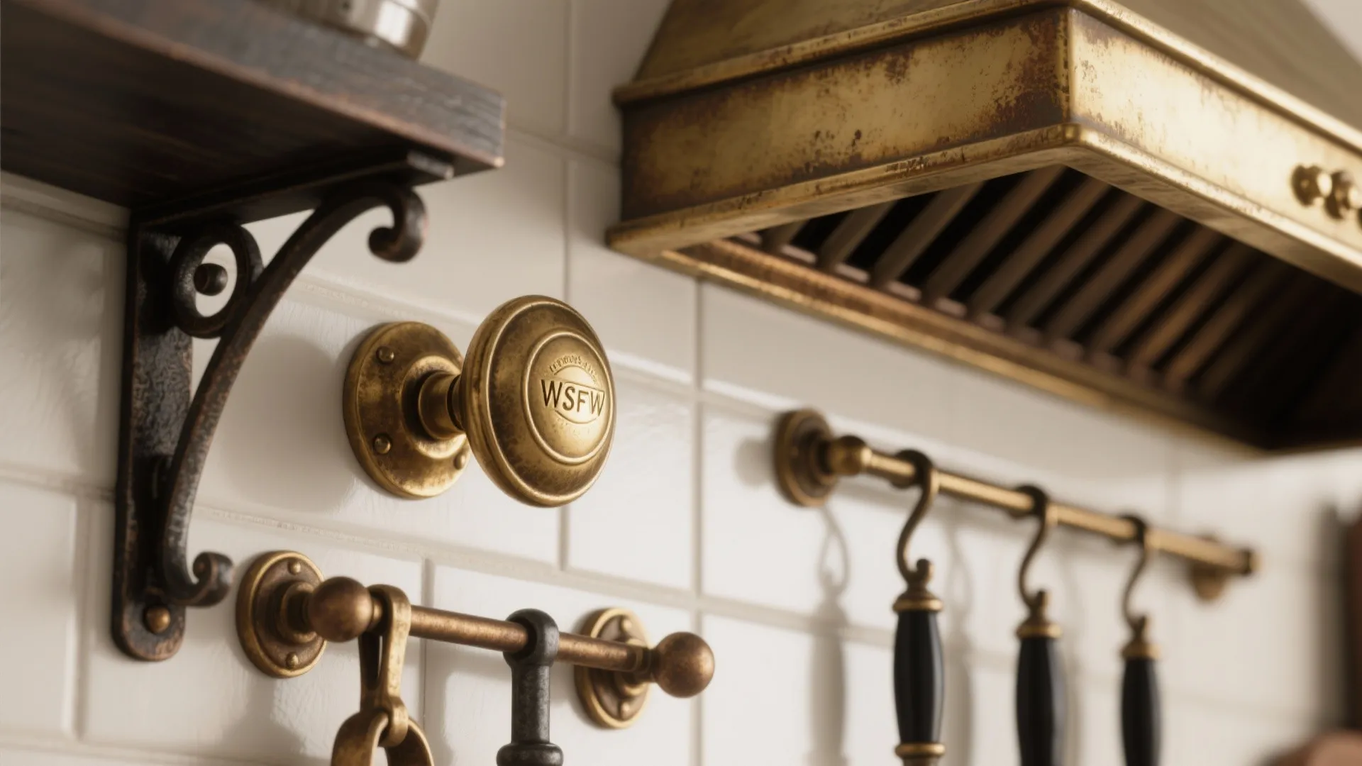 3. Wrought Iron, Aged Brass, and Mixed Metals