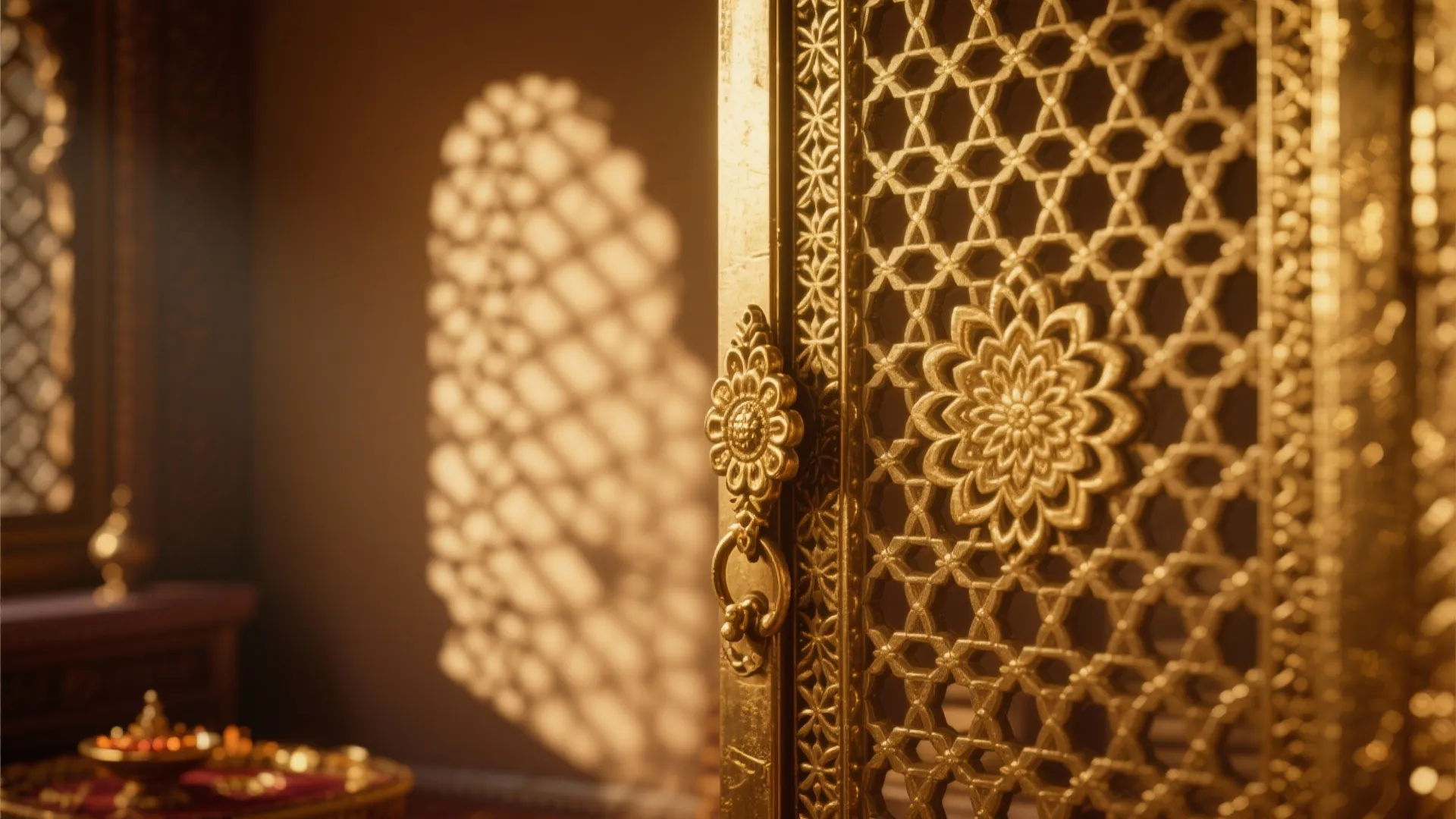 Metal Jaali Doors with Intricate Patterns
