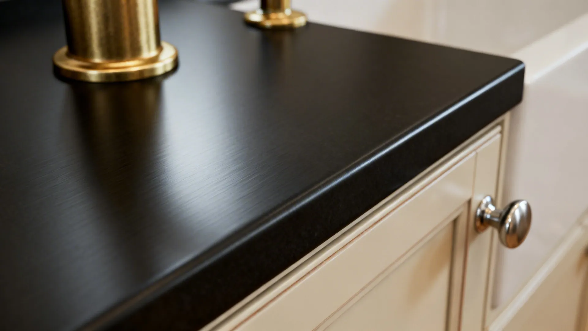 Mixed Finishes: Satin Black with Soft Metallics