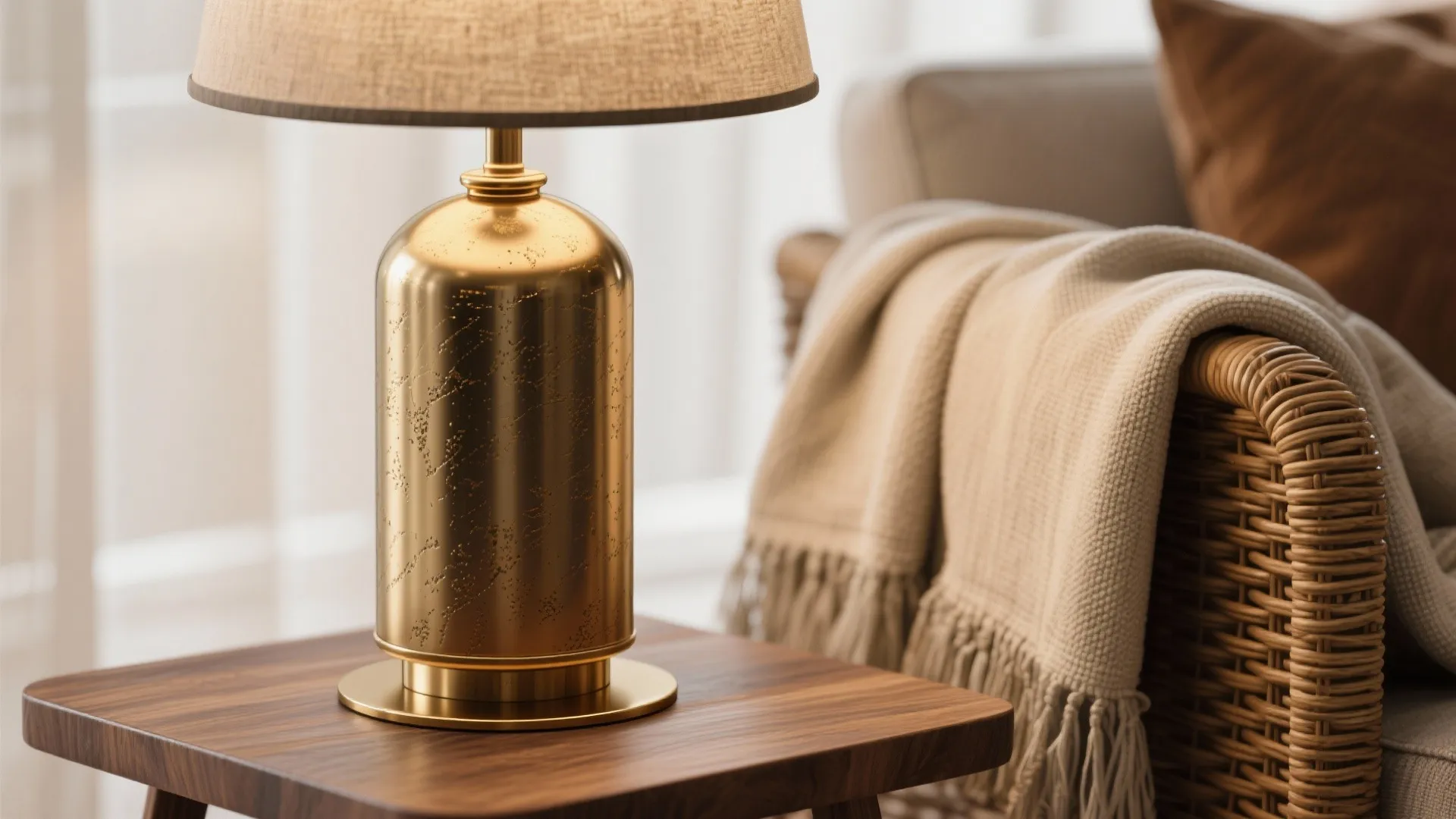 4. Accent with metallics and natural materials