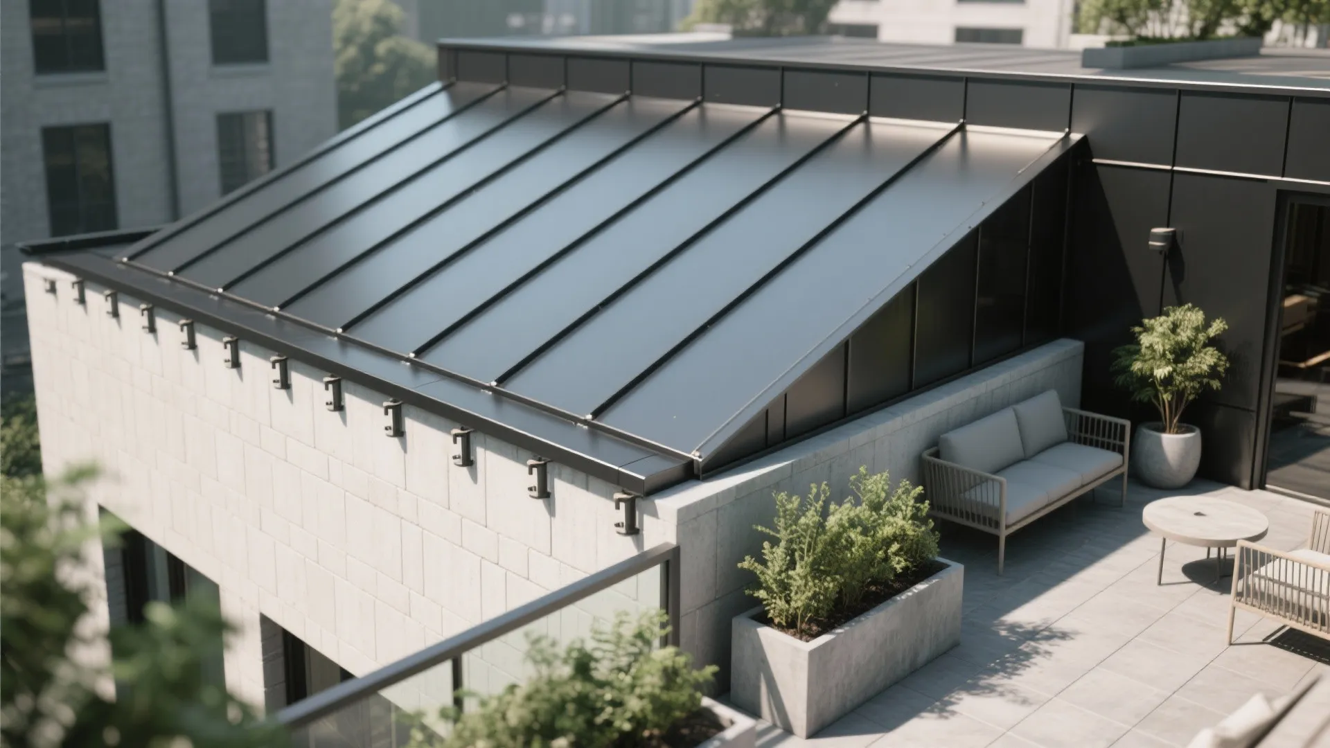 Metal-Clad Parapet with Crisp Coping