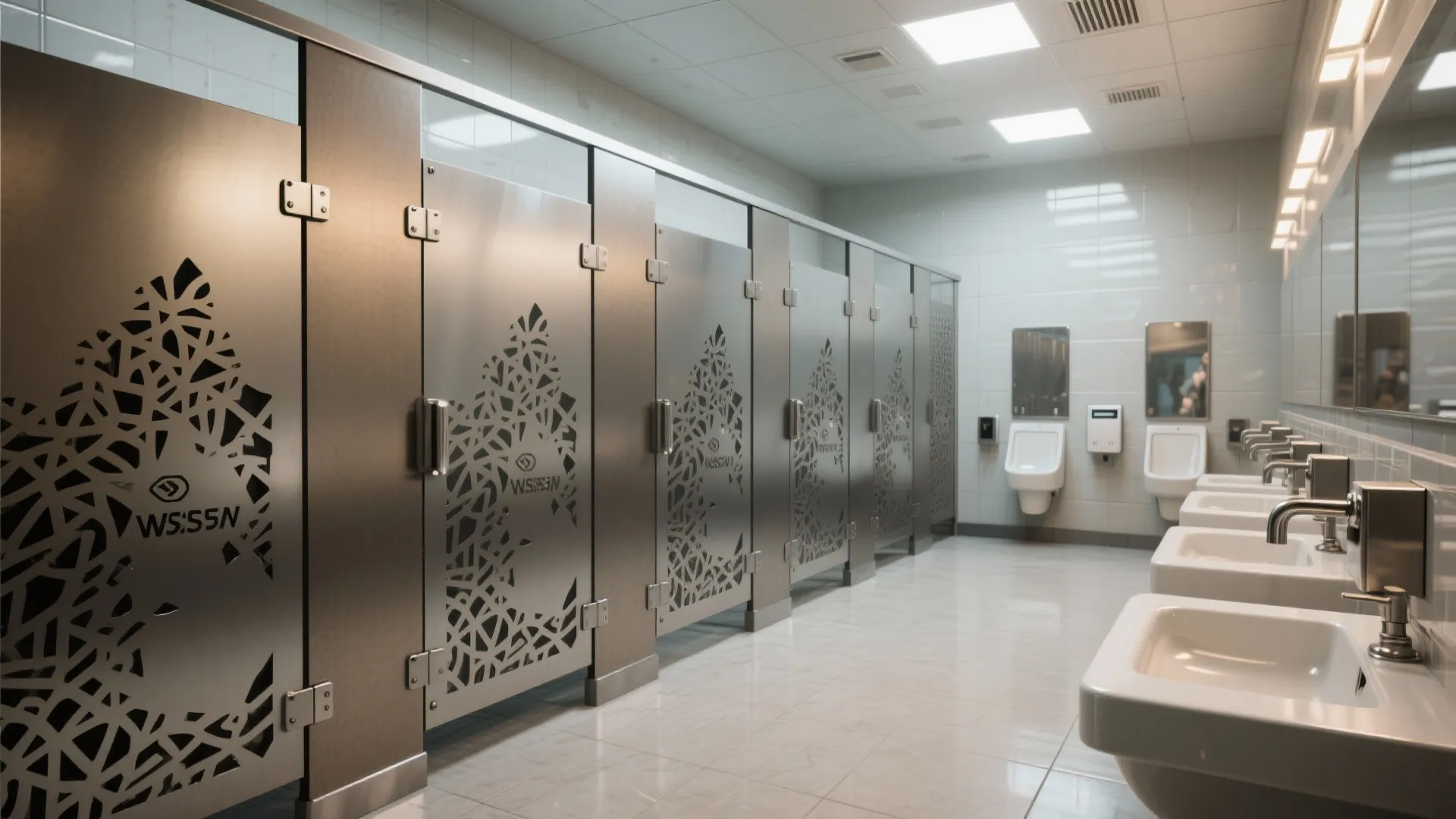 2. Minimal metal partitions with anti-rust finish