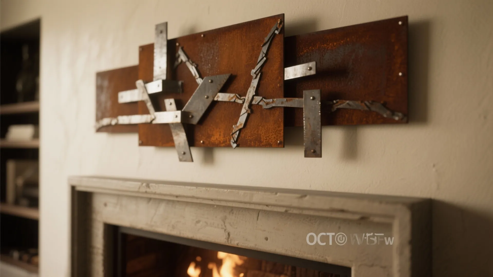 3. Metal or industrial sculptures