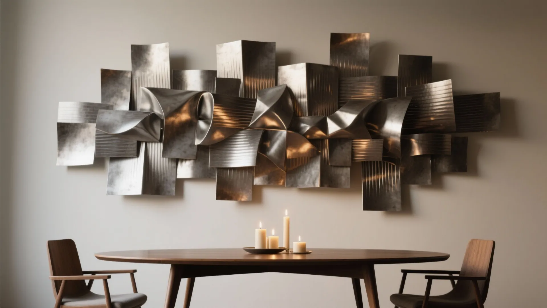 3. Bold sculptural wall installation