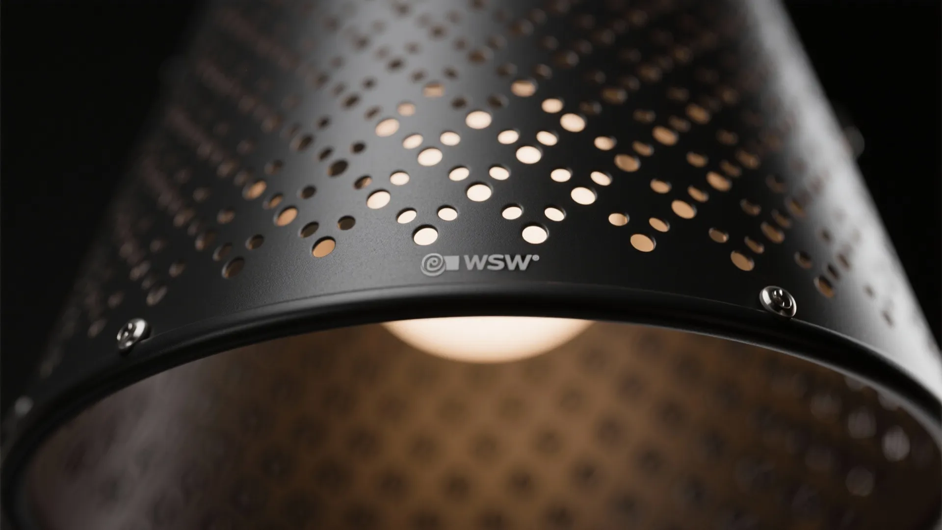 Metal shades with cutouts: focused light, sculptural interest