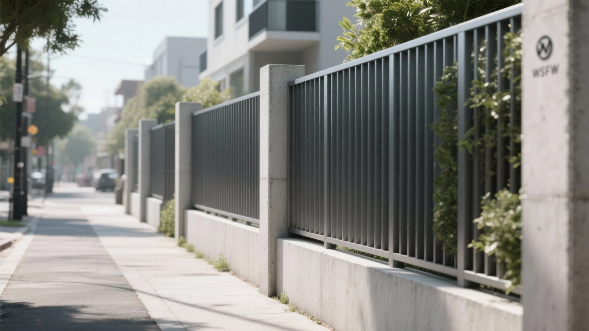 Cement + Metal Mix with Slim Slats