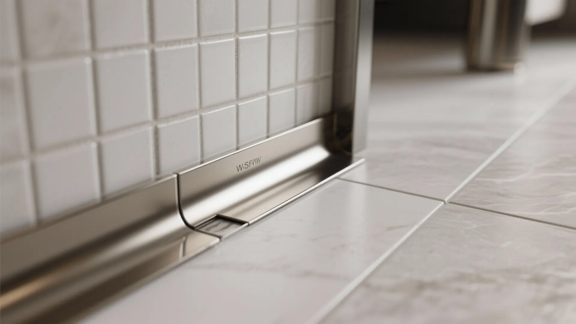 3. Tile-return base or metal trim for a clean modern finish