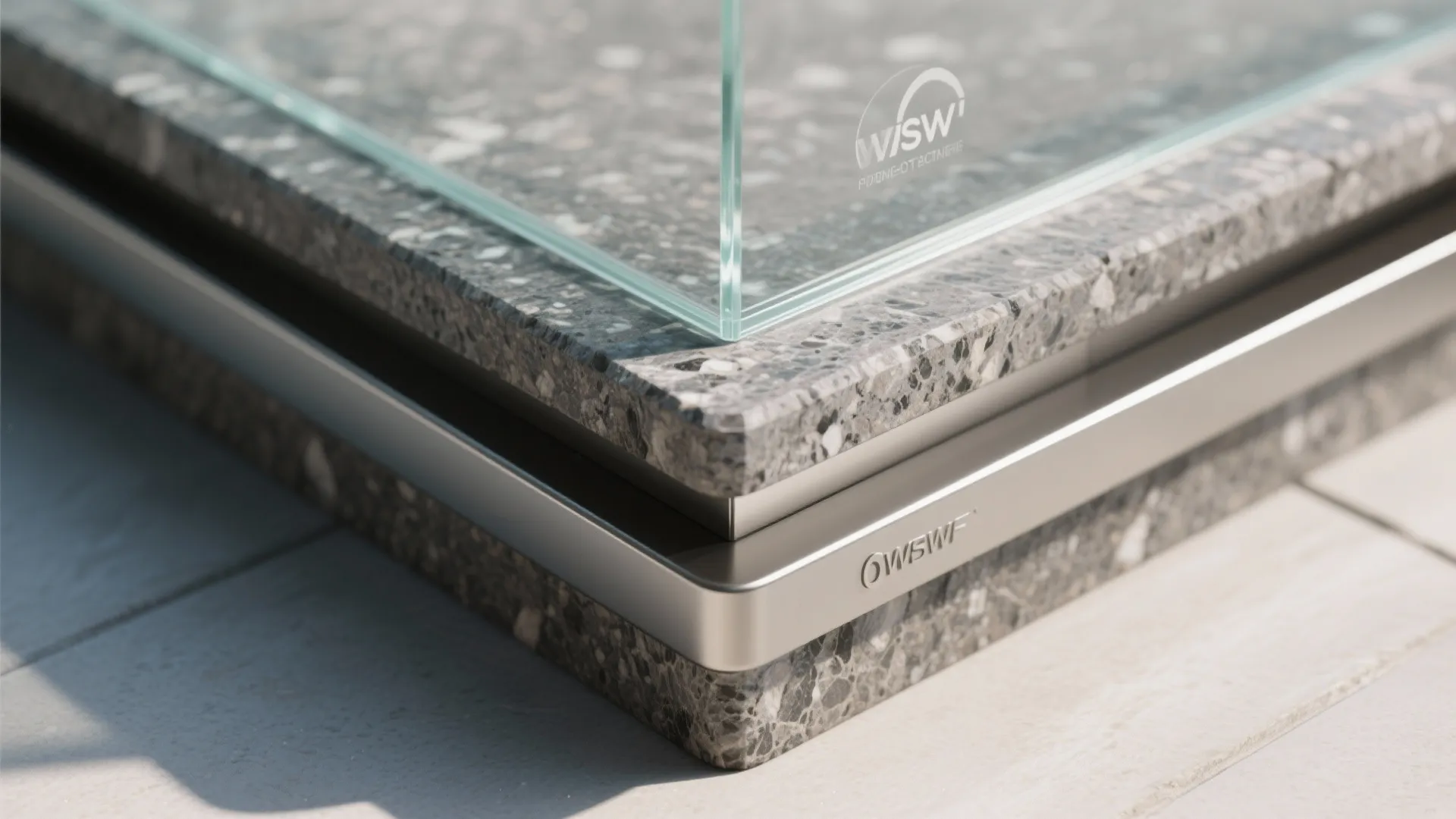 Granite with Glass or Metal Accents