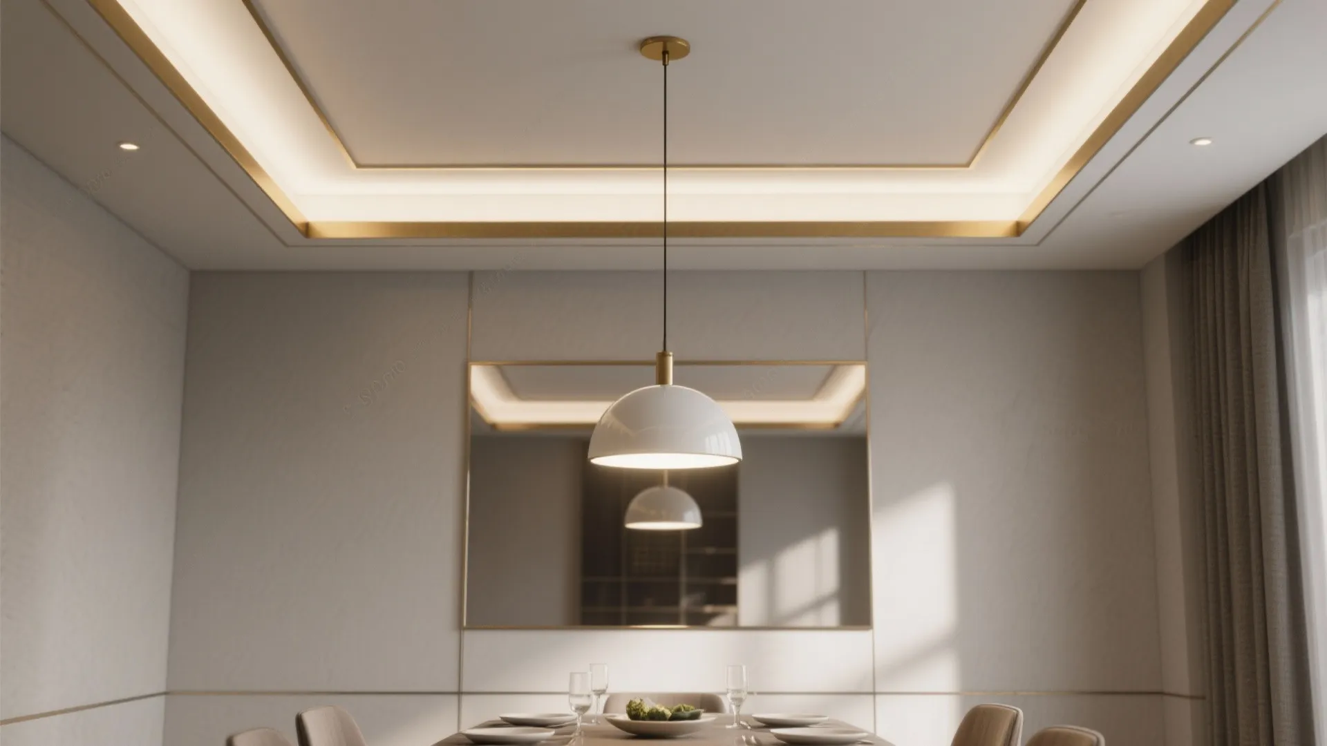 Mixed Materials with Slim Metal Trims