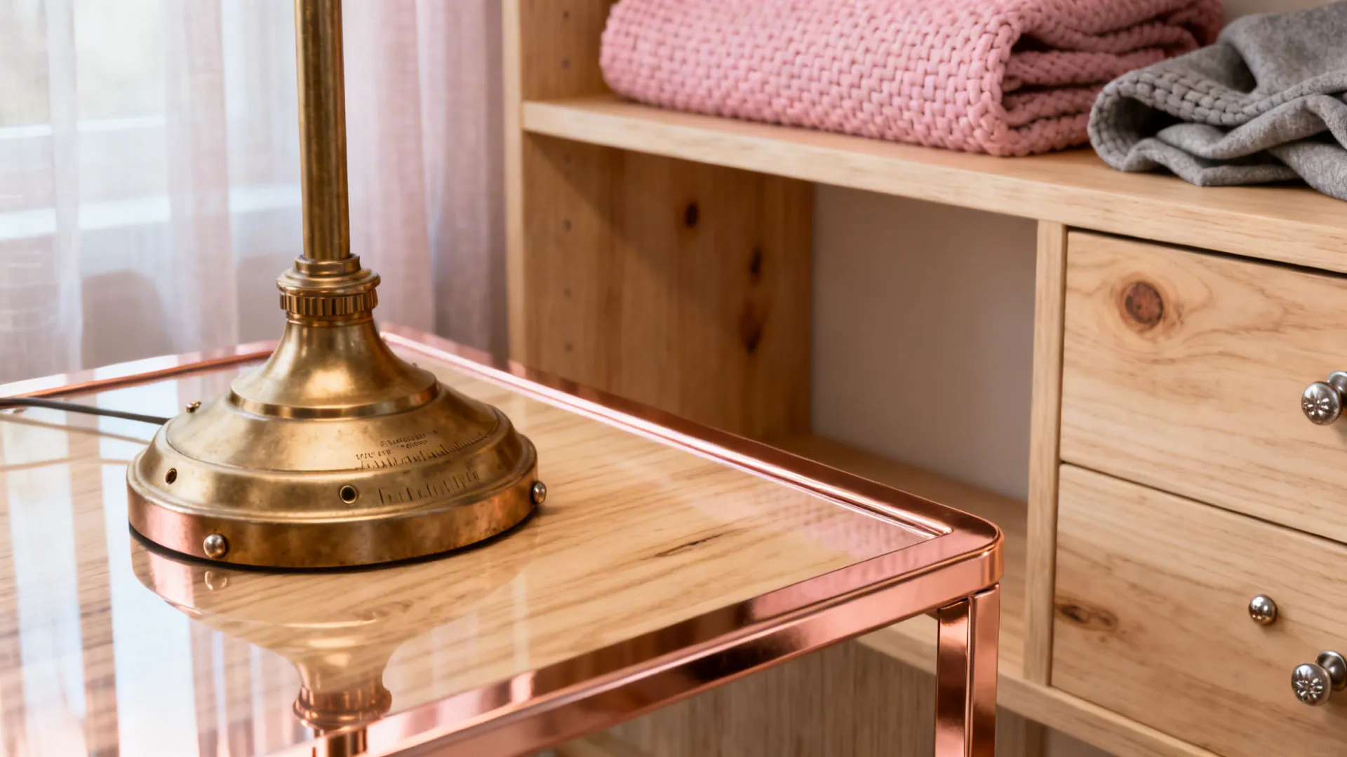 4. Metallic Touches and Natural Wood