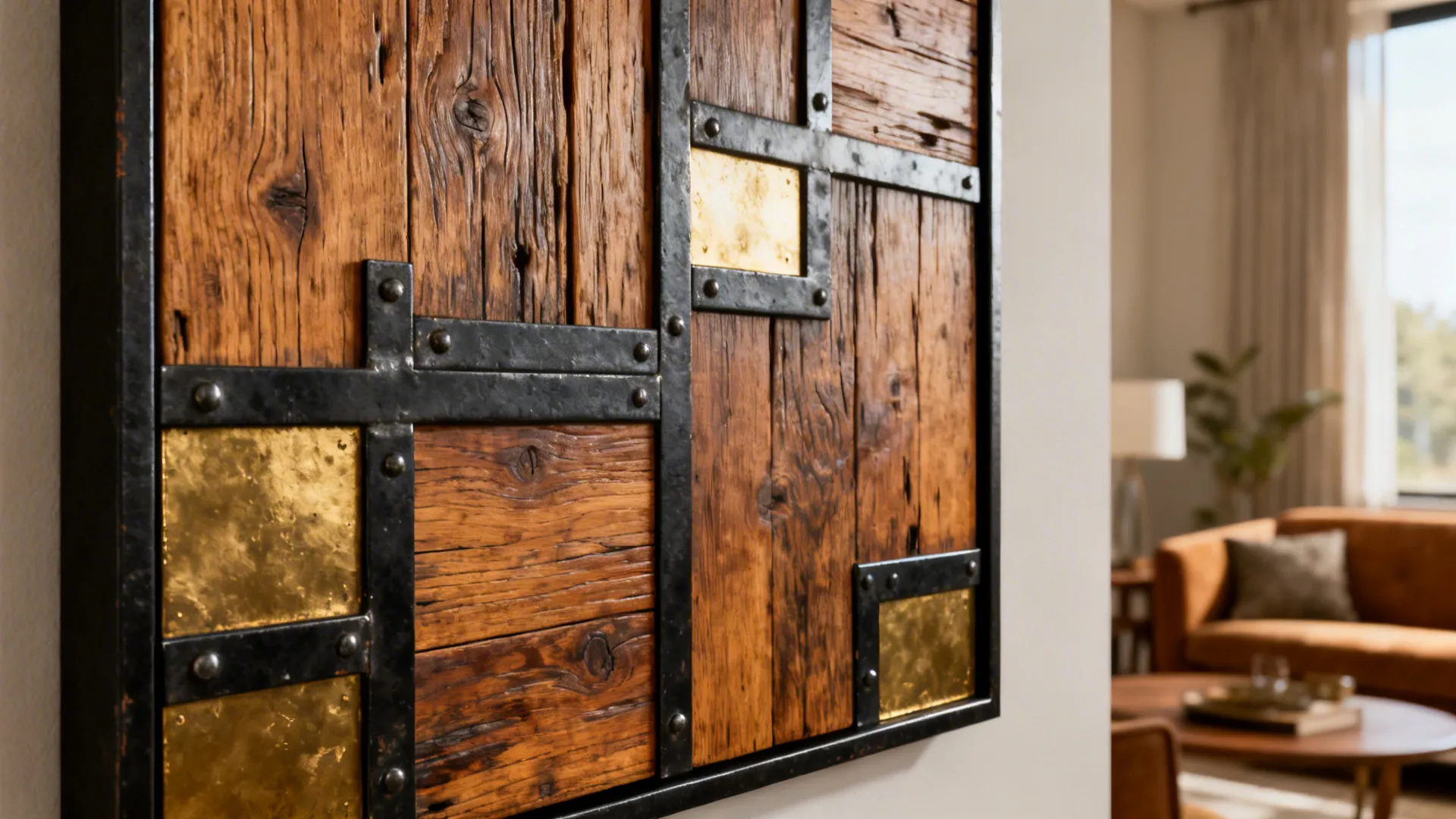 4. Mixed-media metal and wood