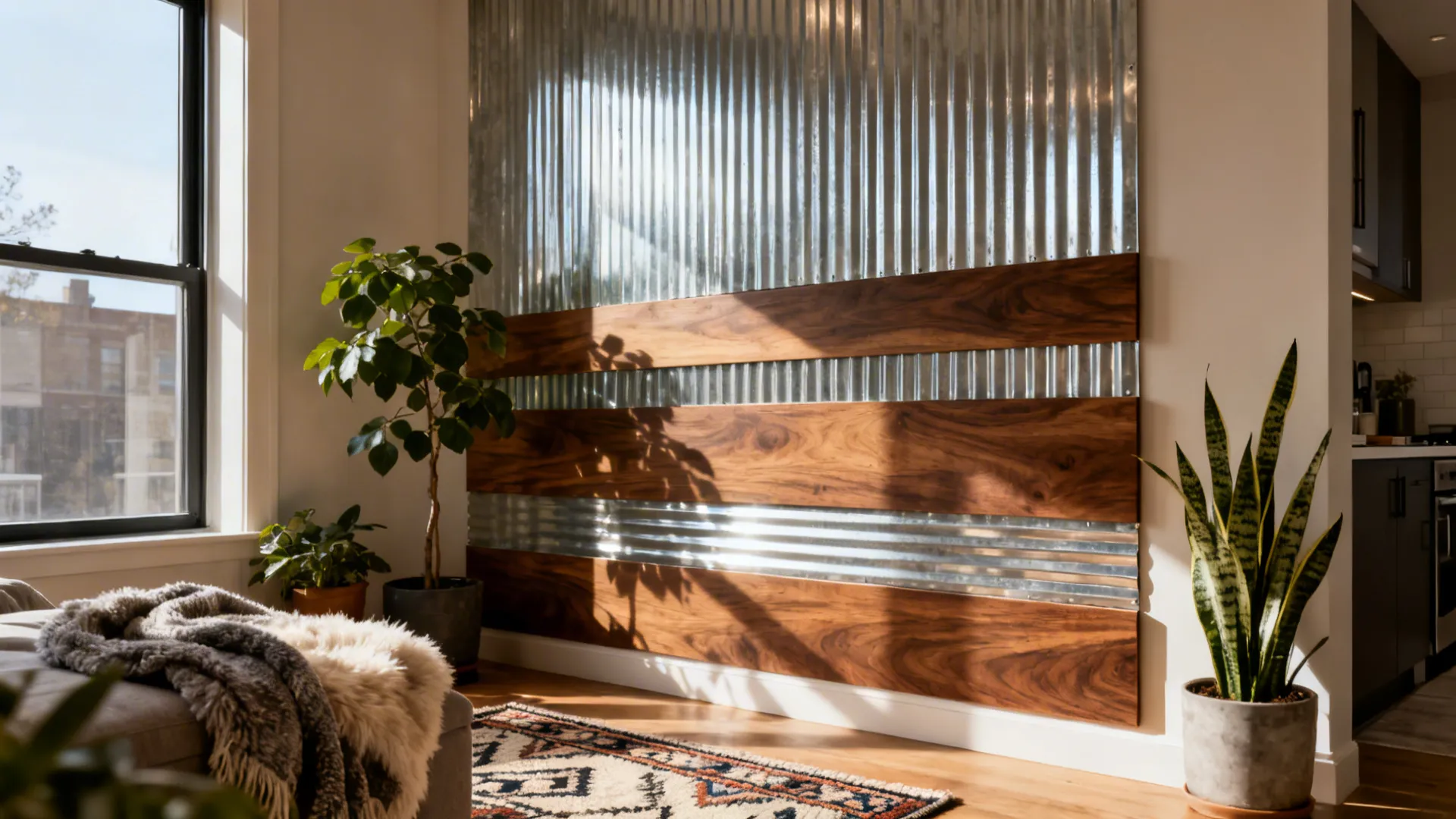 2. Layered Metal and Wood Sculptures