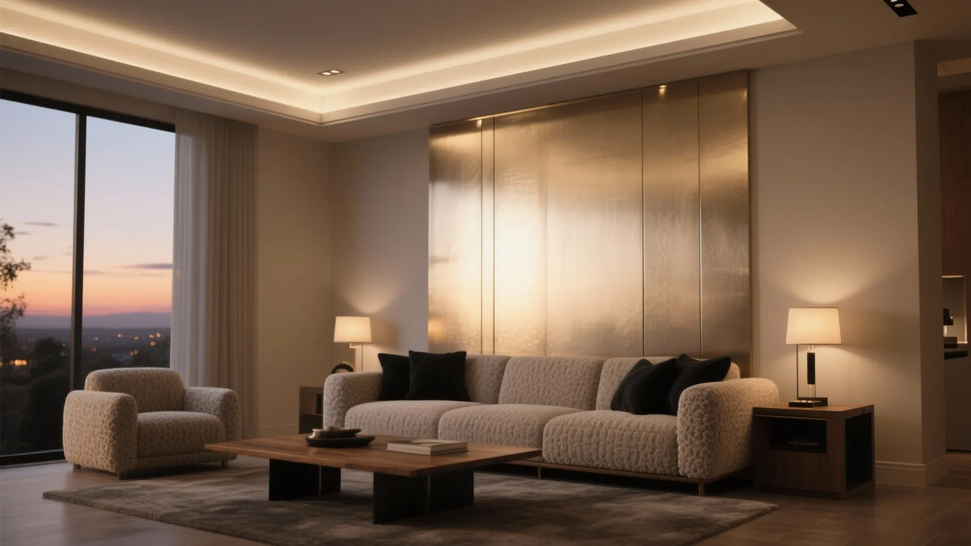 Royale Play Metallics Accent Wall: Quiet Glamour, Big Light