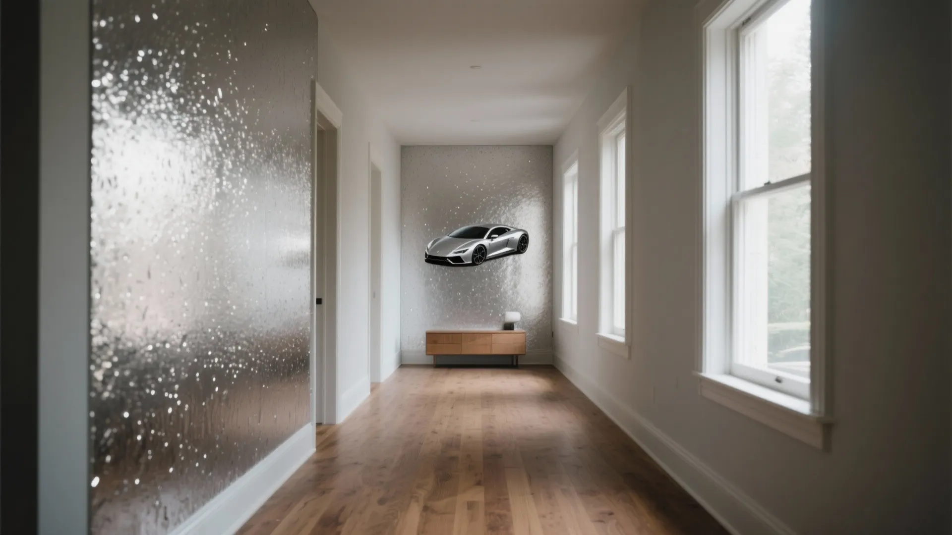 1. Metallic accent wall for instant depth