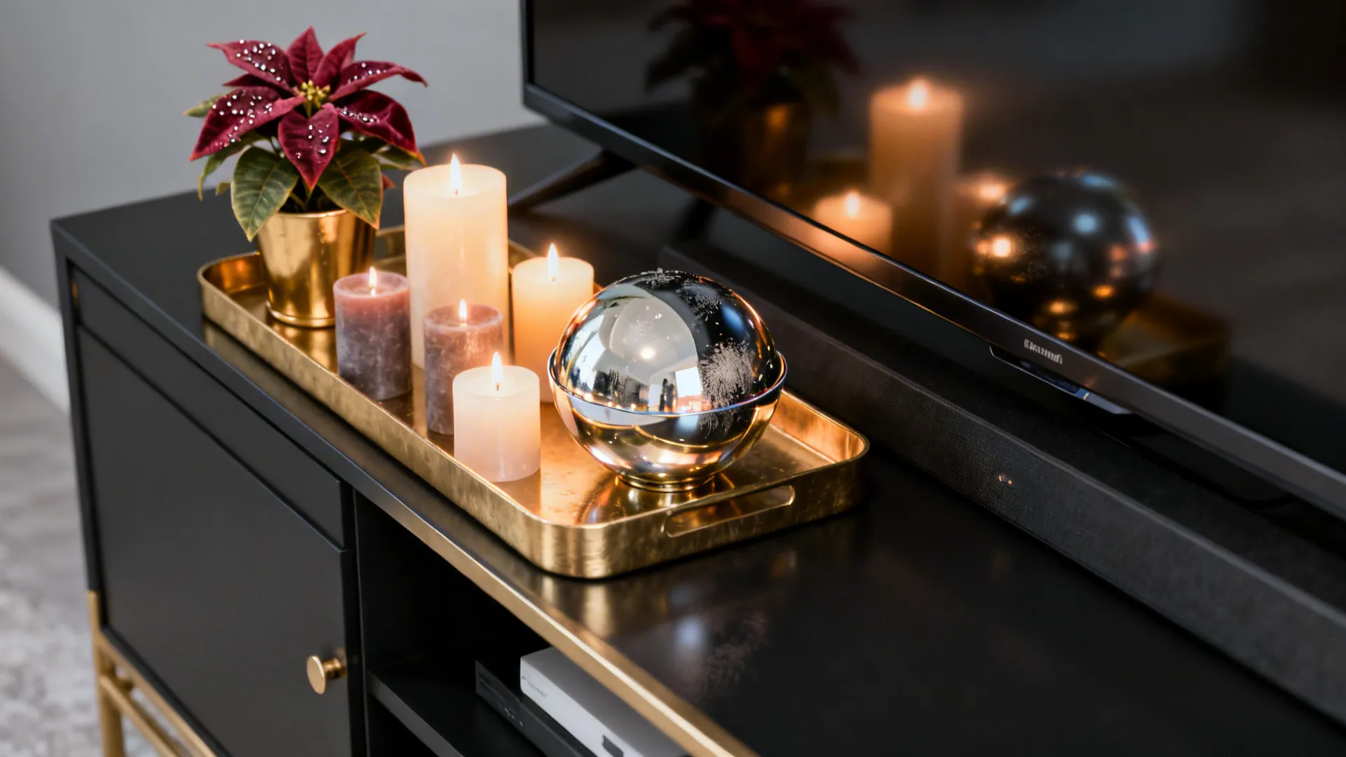 4. Modern Metallic Accent Zone