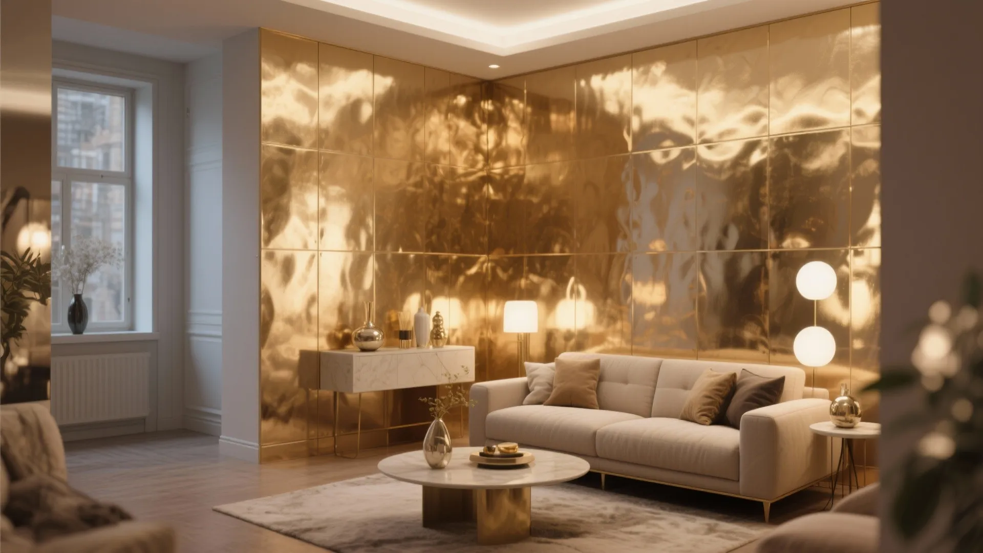 9. Metallic Finish Accent