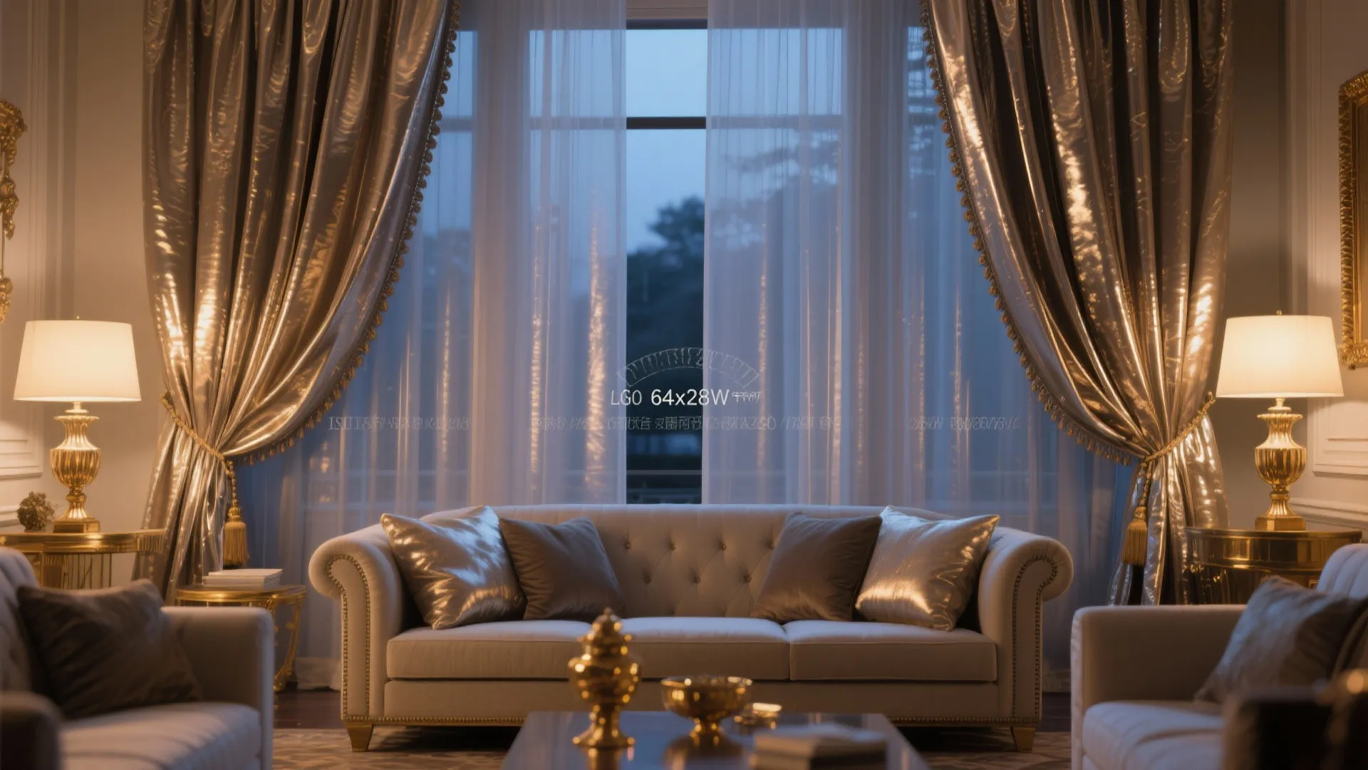 Metallic Accented Drapes
