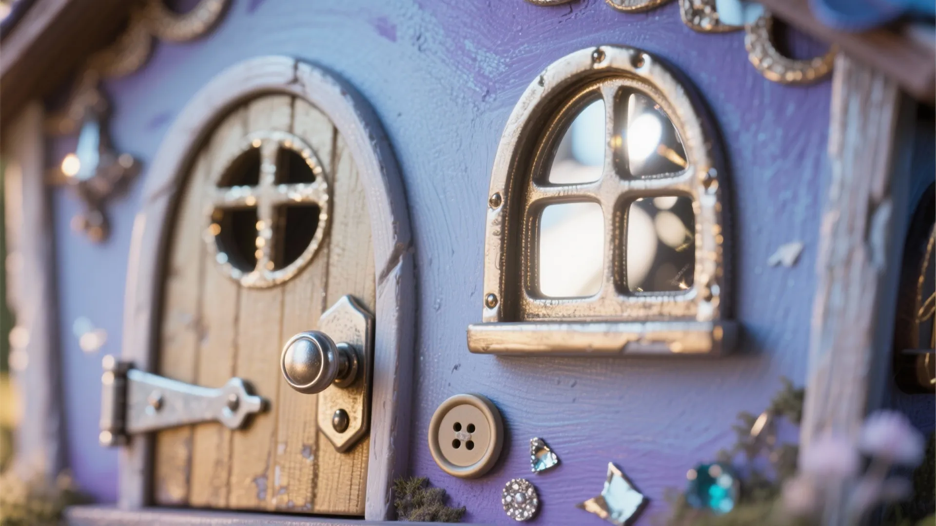 3. Tiny metallic accents and unexpected doors