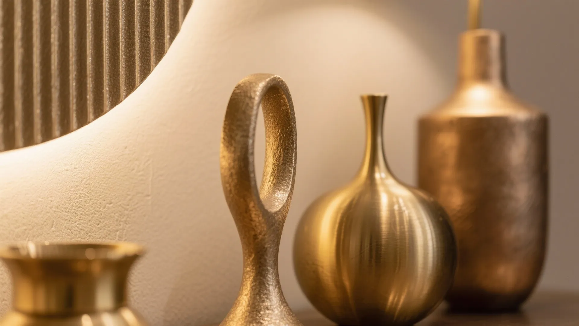 6. Warm Metallic Accents