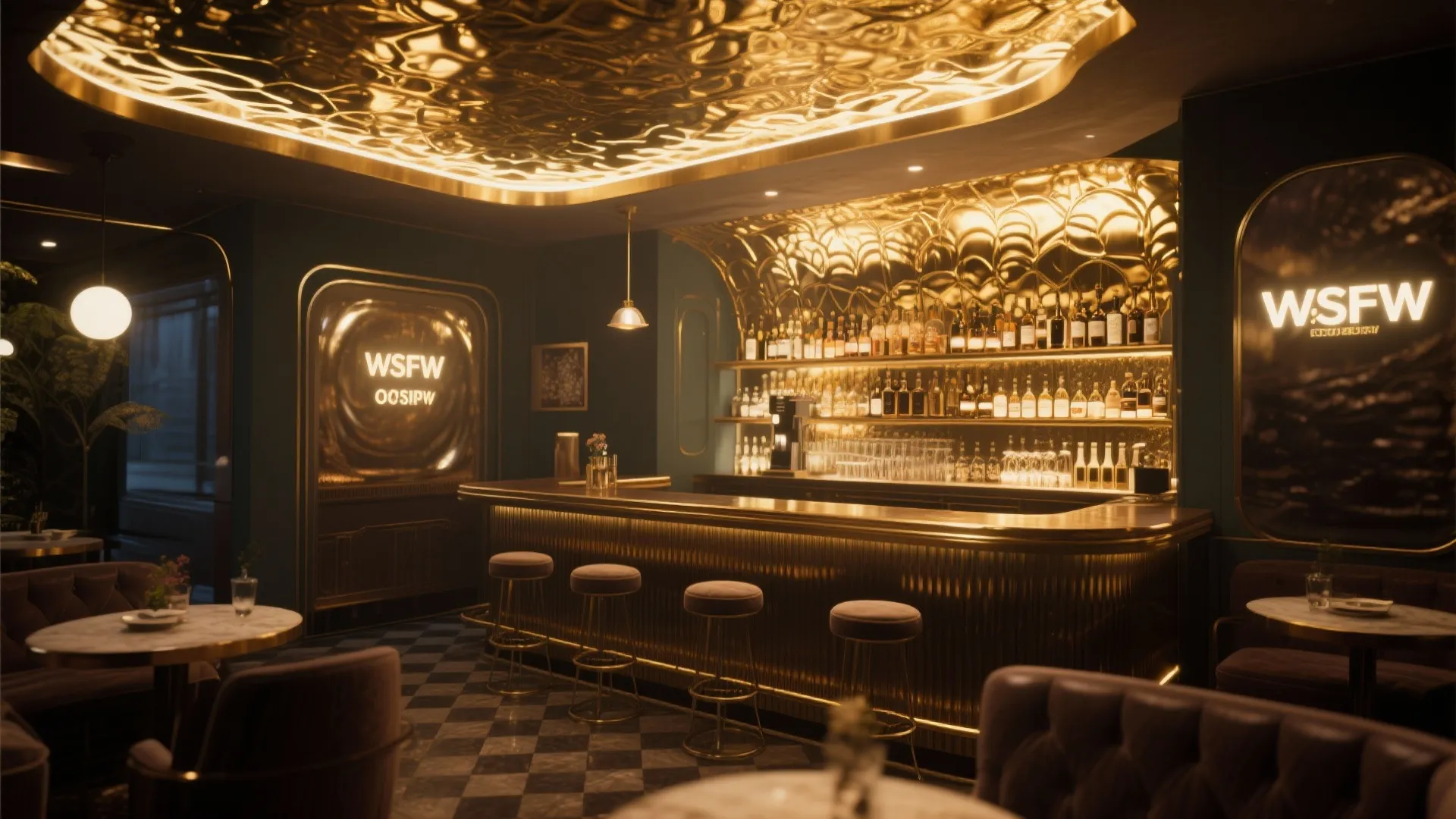 Metallic Ceiling Finish