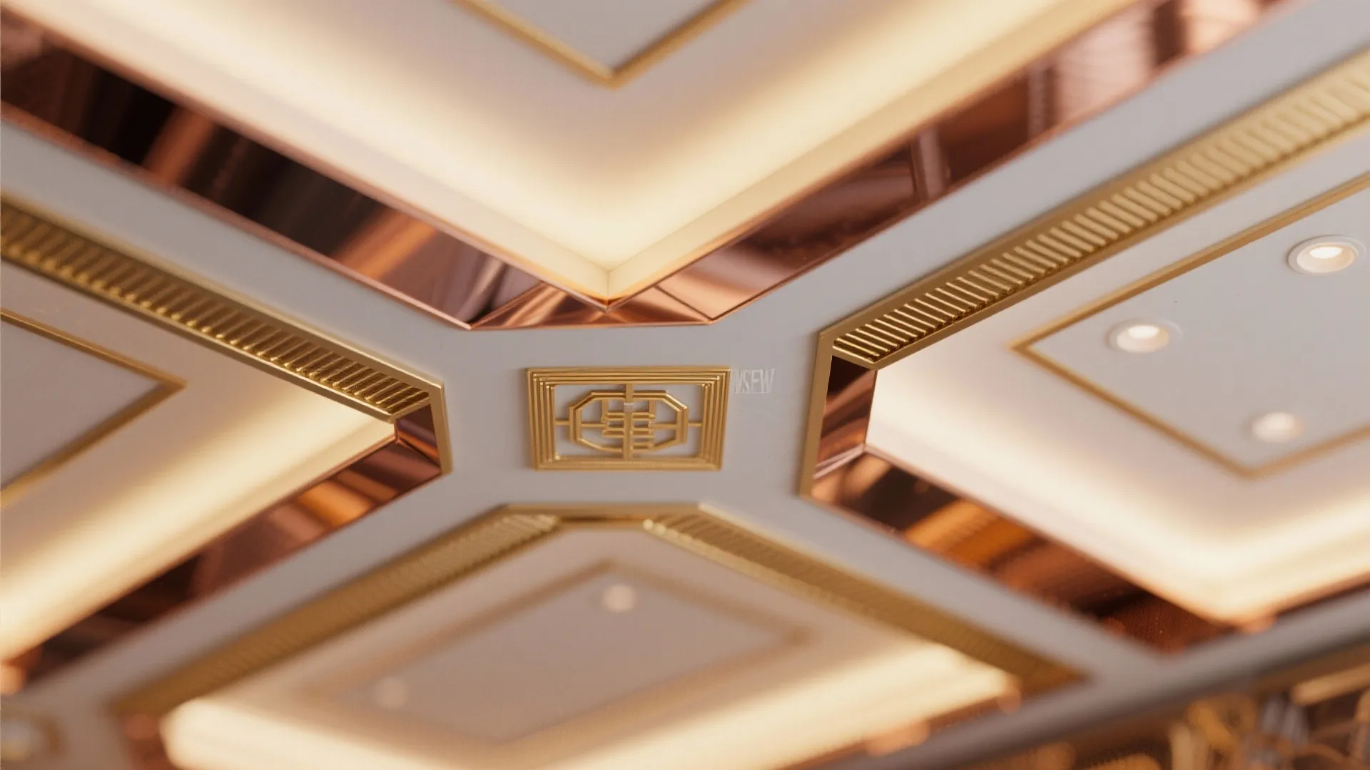 Metallic Accents in Ceiling Design