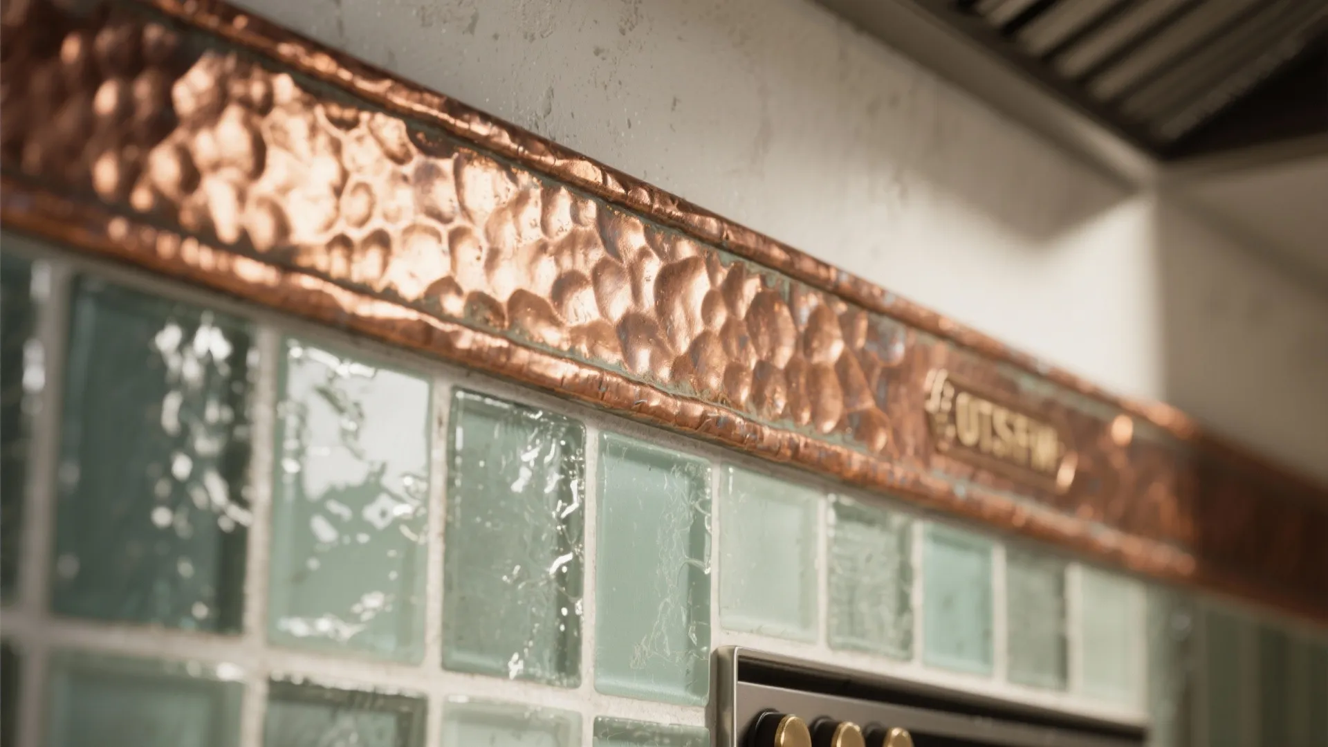 4. Metallic, glass, or mirrored tiles for light and drama