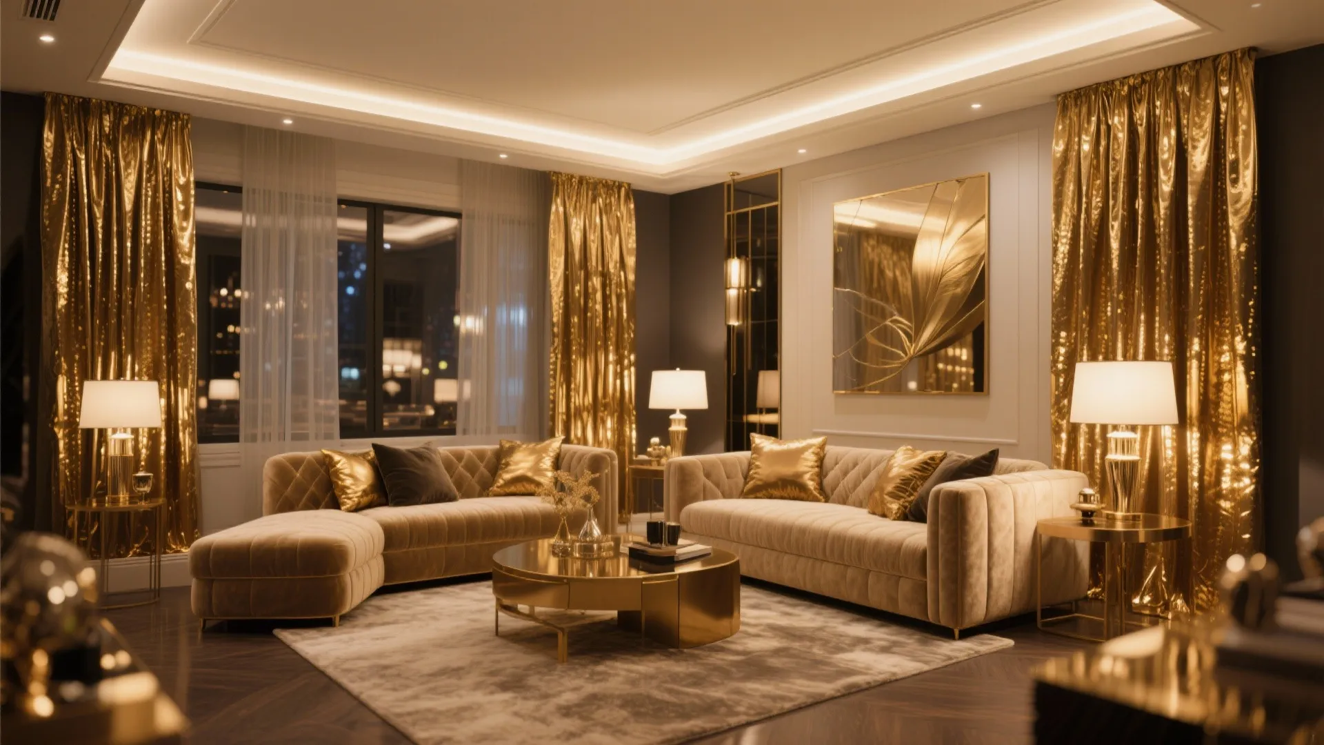 5. Metallic or Shimmer Fabrics