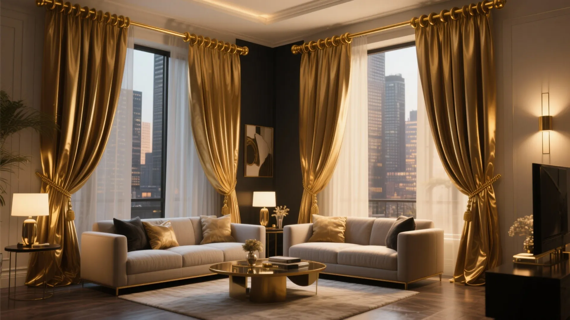 8. Metallic Finish for a Glam Touch