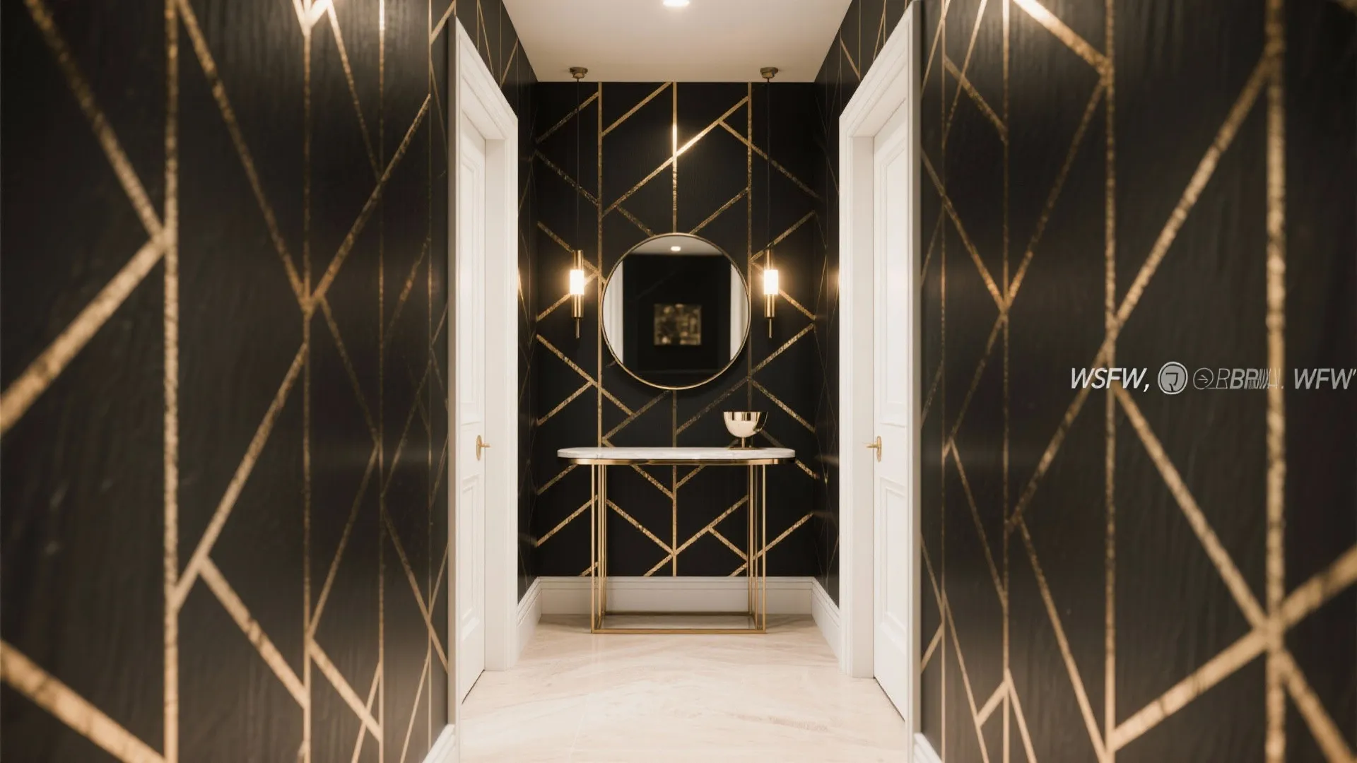 [Section: Inspiration 2] Black + Metallic Geometric for Modern Glam