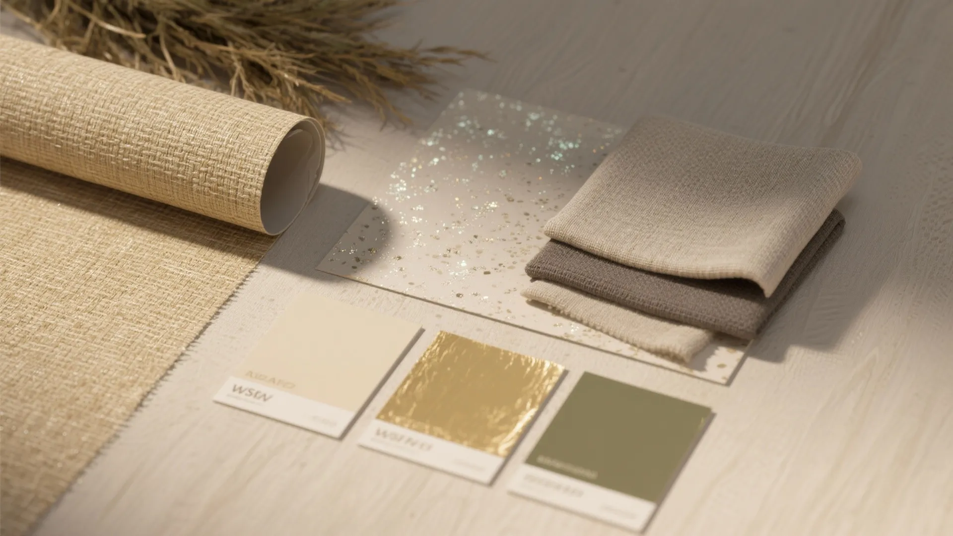 Metallics, Grasscloth Mix, and Layered Sheen