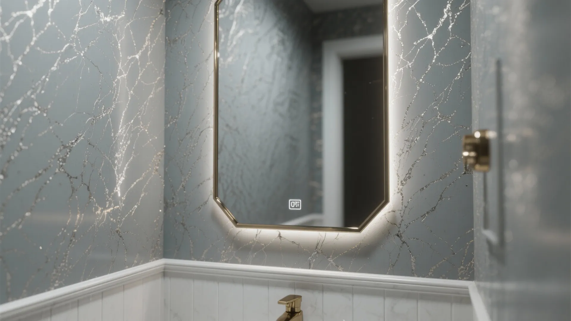 4. Soft metallic accents for a hint of glamour