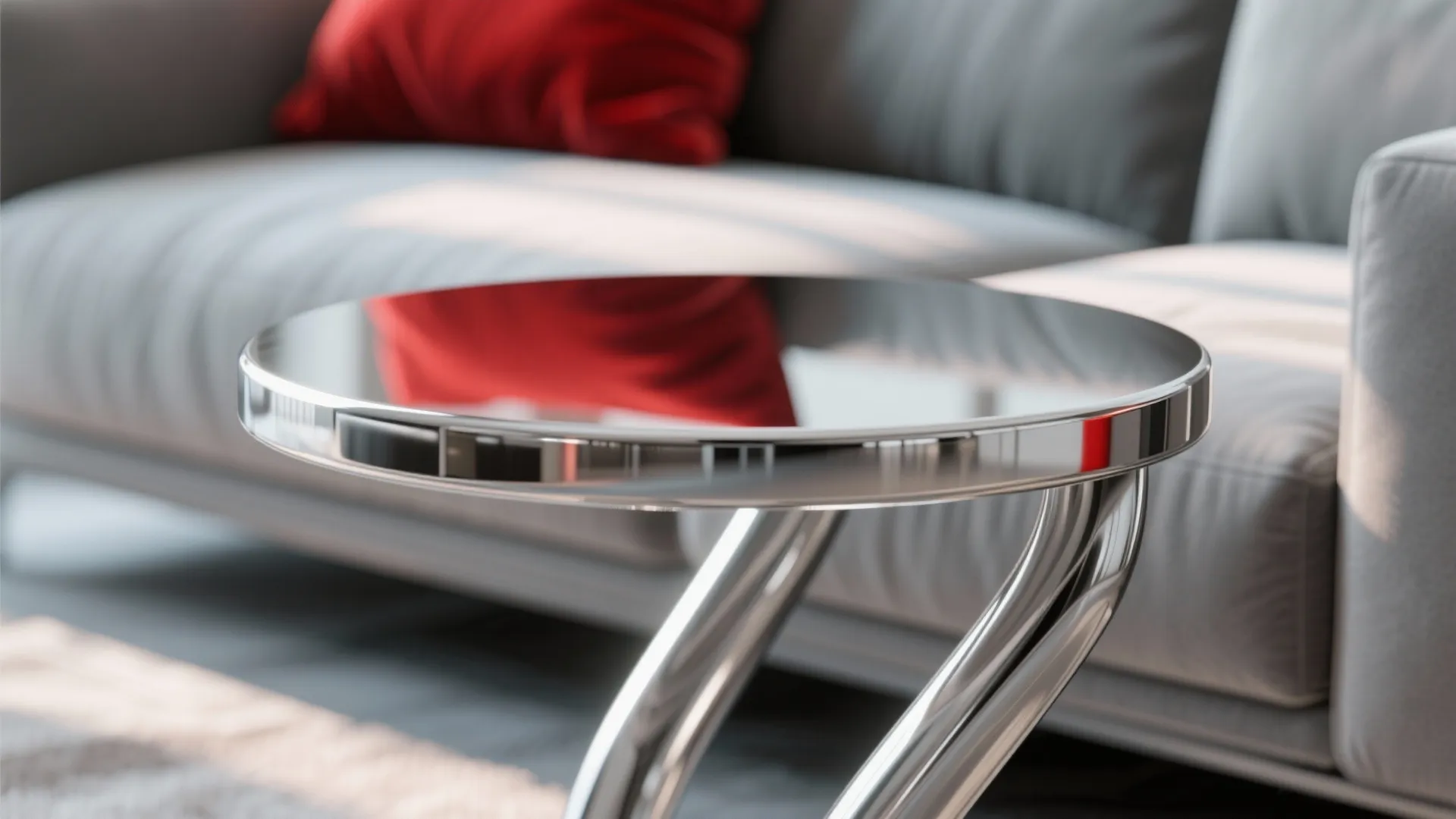 Metallic Accents with Grey and Red