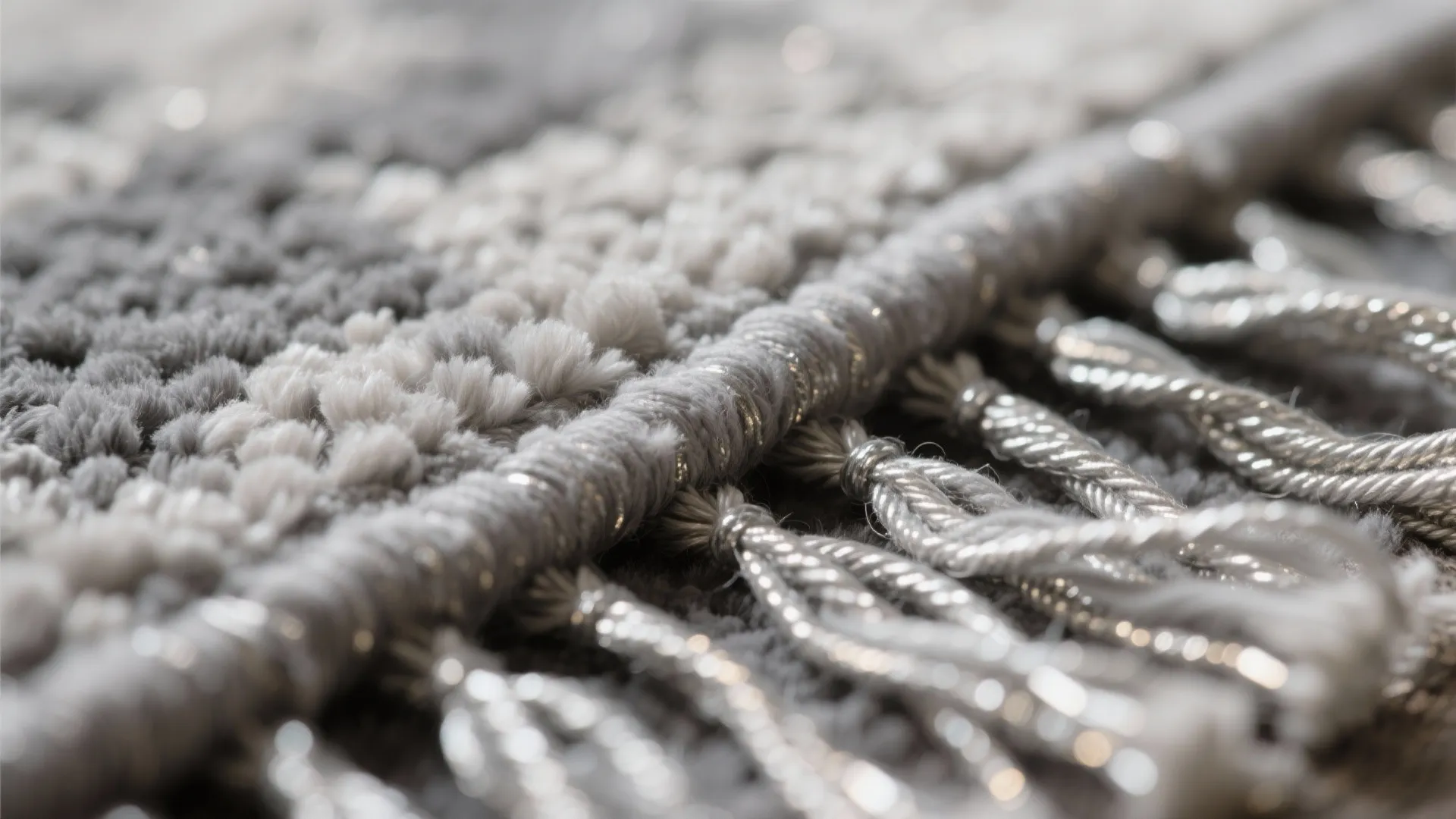 Grey with Metallic Threads