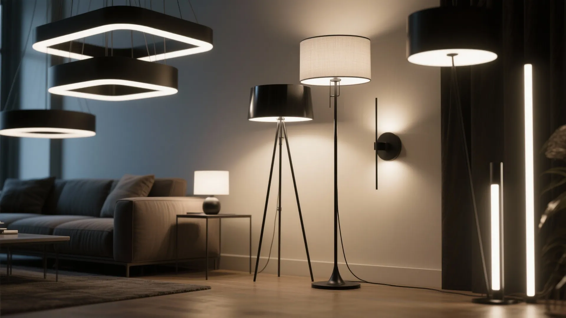 5. Layered Lighting with Metallic Fixtures