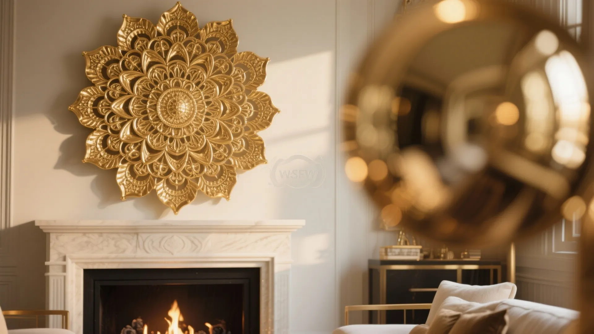 Metallic Mandala Wall Sculptures