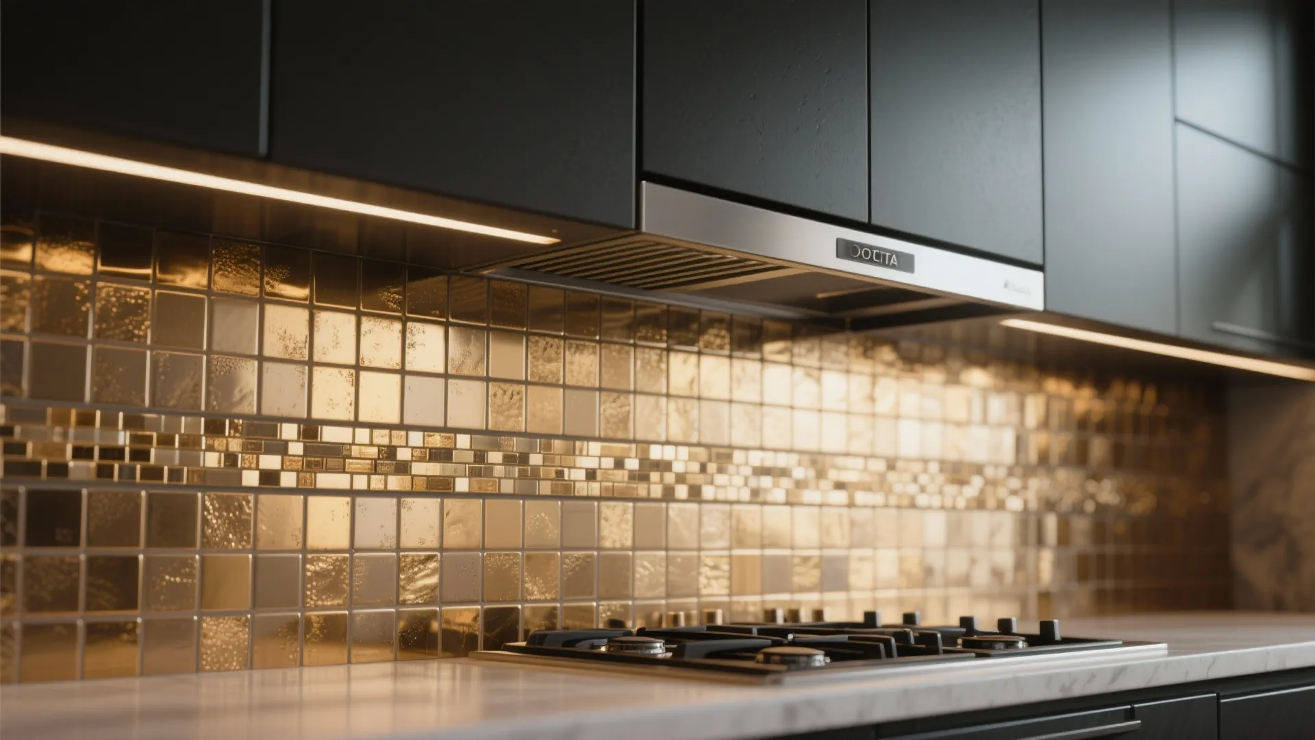 3. Brass or Metallic Mosaic Accents