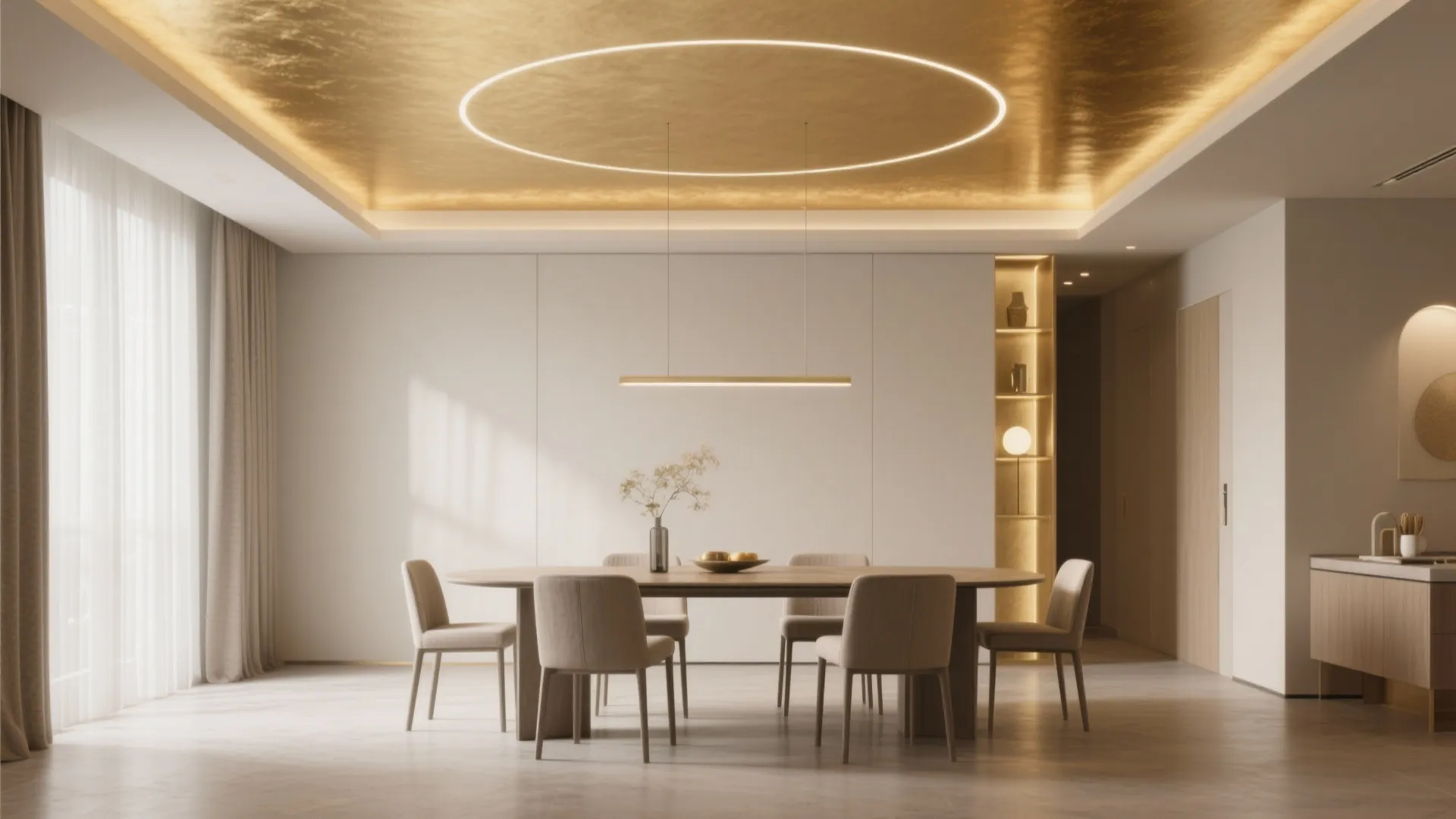 Metallic Painted Ceiling