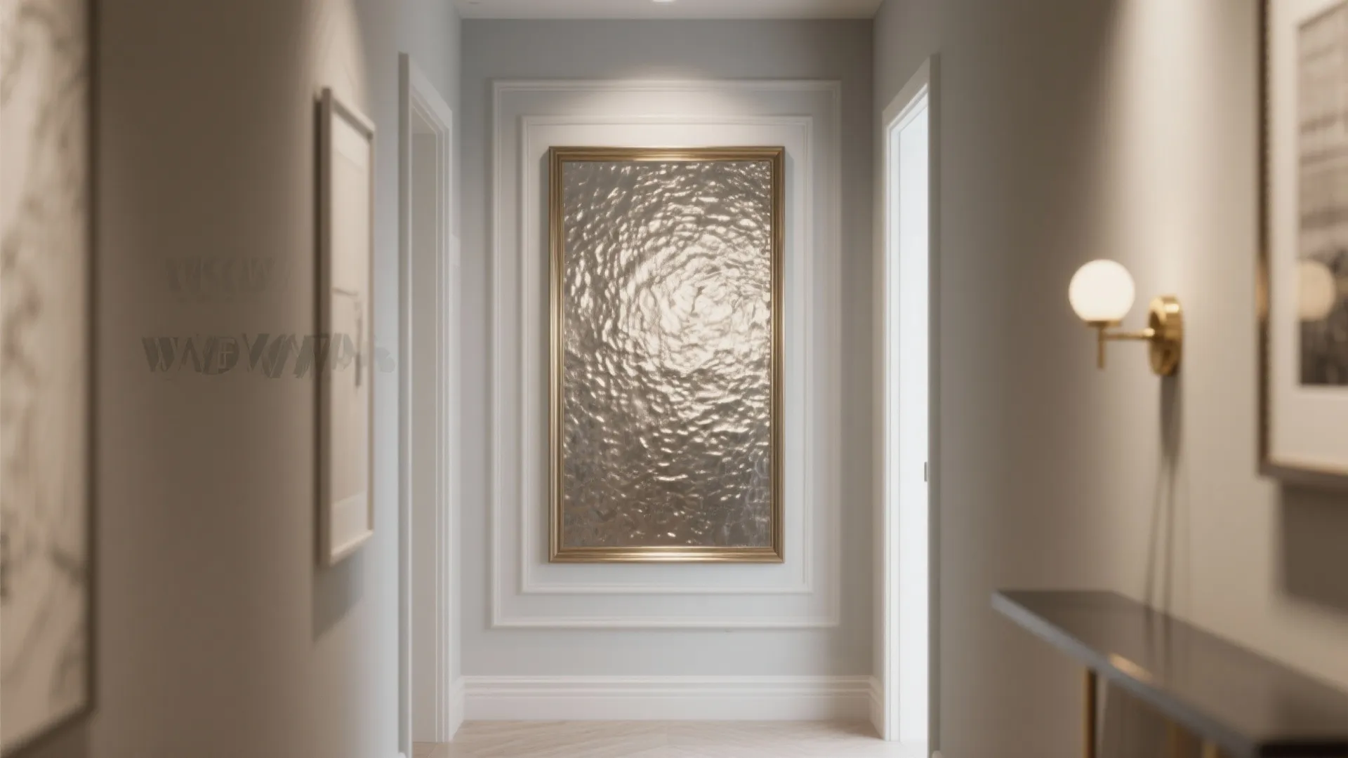 Metallic Texture Panels with Matte Framing