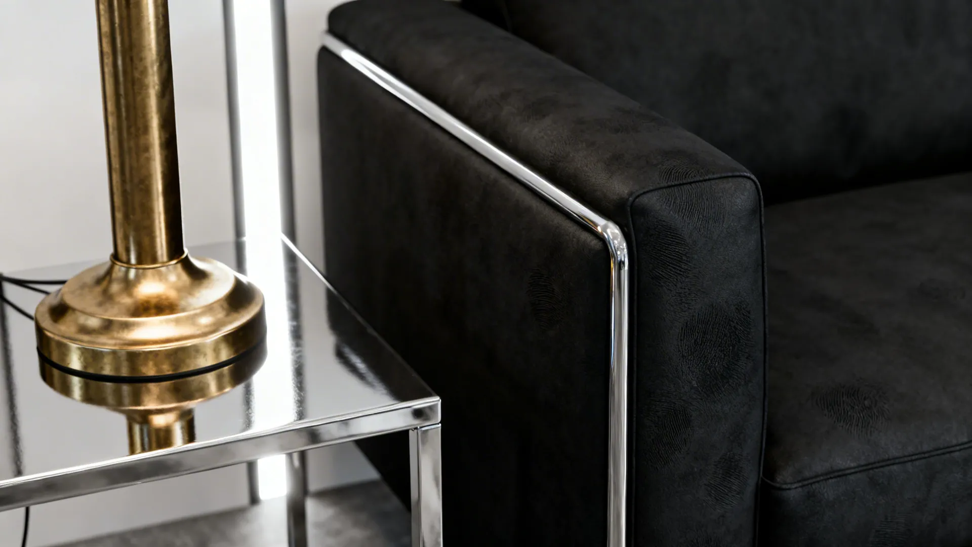 3. Monochrome With Metallic Pops