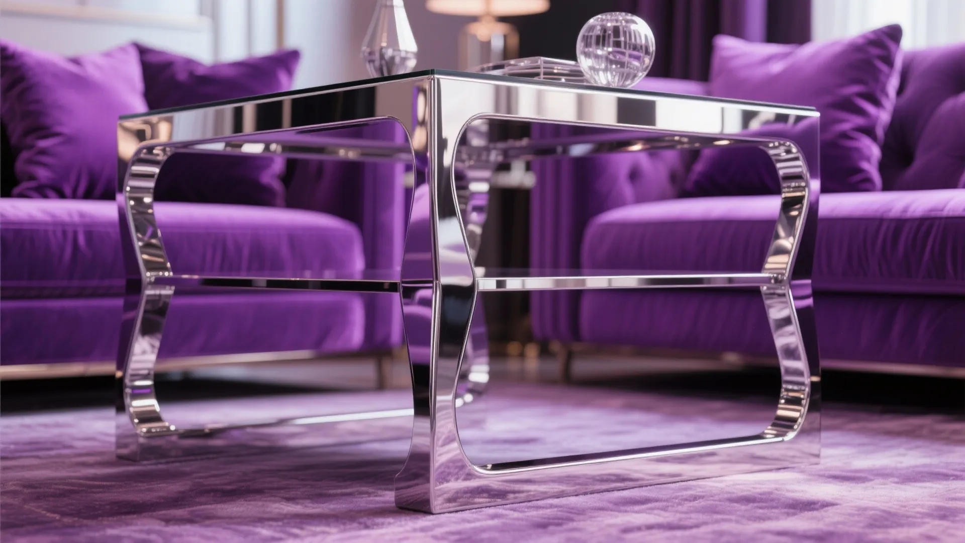 7. Metallic Accents with Purple